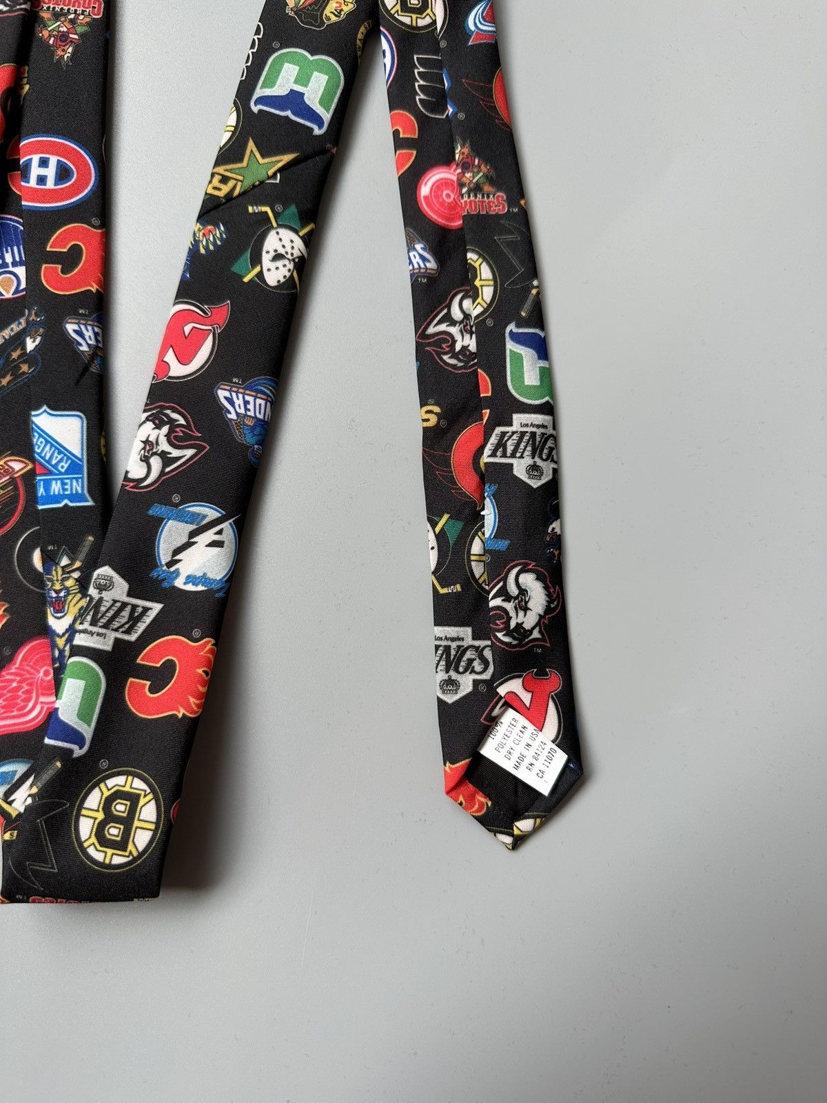 NFL Vintage Ralph Marlin NHL Logos Tie NHL Generic 90s USA Made Size ONE SIZE - 4 Thumbnail