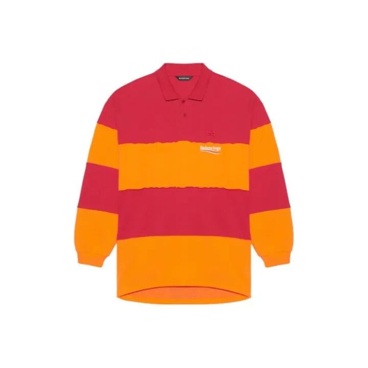 Balenciaga Balenciaga SS21 Patchwork Long Sleeve Polo Shirt Size US XS / EU 42 / 0 - 1 Thumbnail