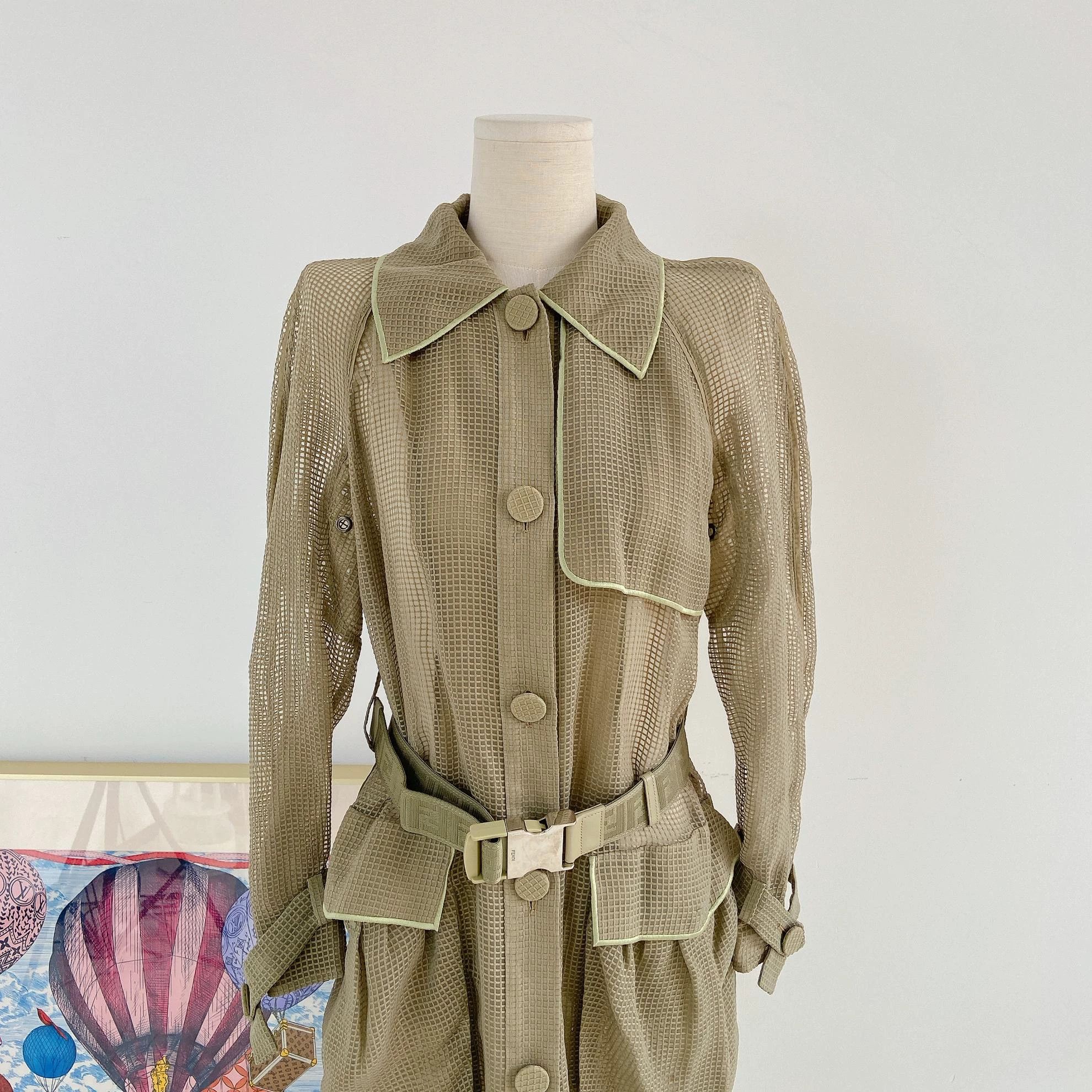 Fendi Fendi Green Trench Coat 40 EU Size S / US 4 / IT 40 - 3 Thumbnail