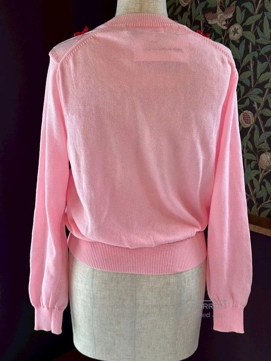 Comme des Garcons COMME des GARÇONS Pink Bow Knit Sweater. Size US XS / EU 42 / 0 - 3 Thumbnail