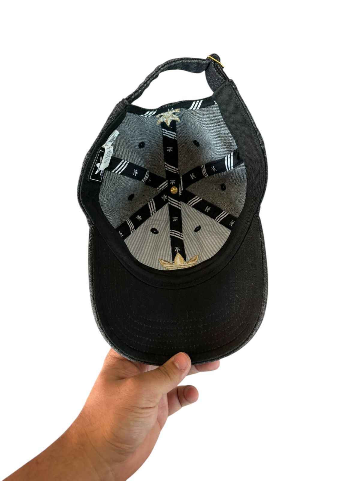 Adidas Retro Adidas Gold Embroidered Big Logo Baseball Cap Size ONE SIZE - 4 Thumbnail