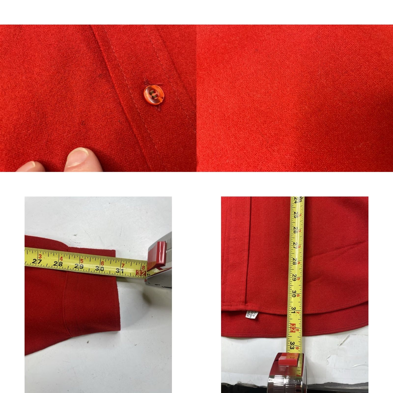 Pendleton VINTAGE Pendleton Shirt Flannel Wool Button-Up Red USA Large Solid Mens L Long Sleeve Short Description: Holes/Stains Size US L / EU 52-54 / 3 - 8 Thumbnail