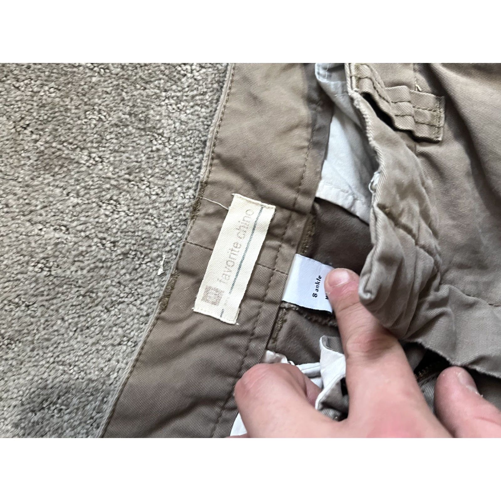 Gap Gap Women’s 8 Beige Favorite Chino Straight Flat Front 100% Cotton Pants (Regular) Size 30" / US 8 / IT 44 - 5 Thumbnail