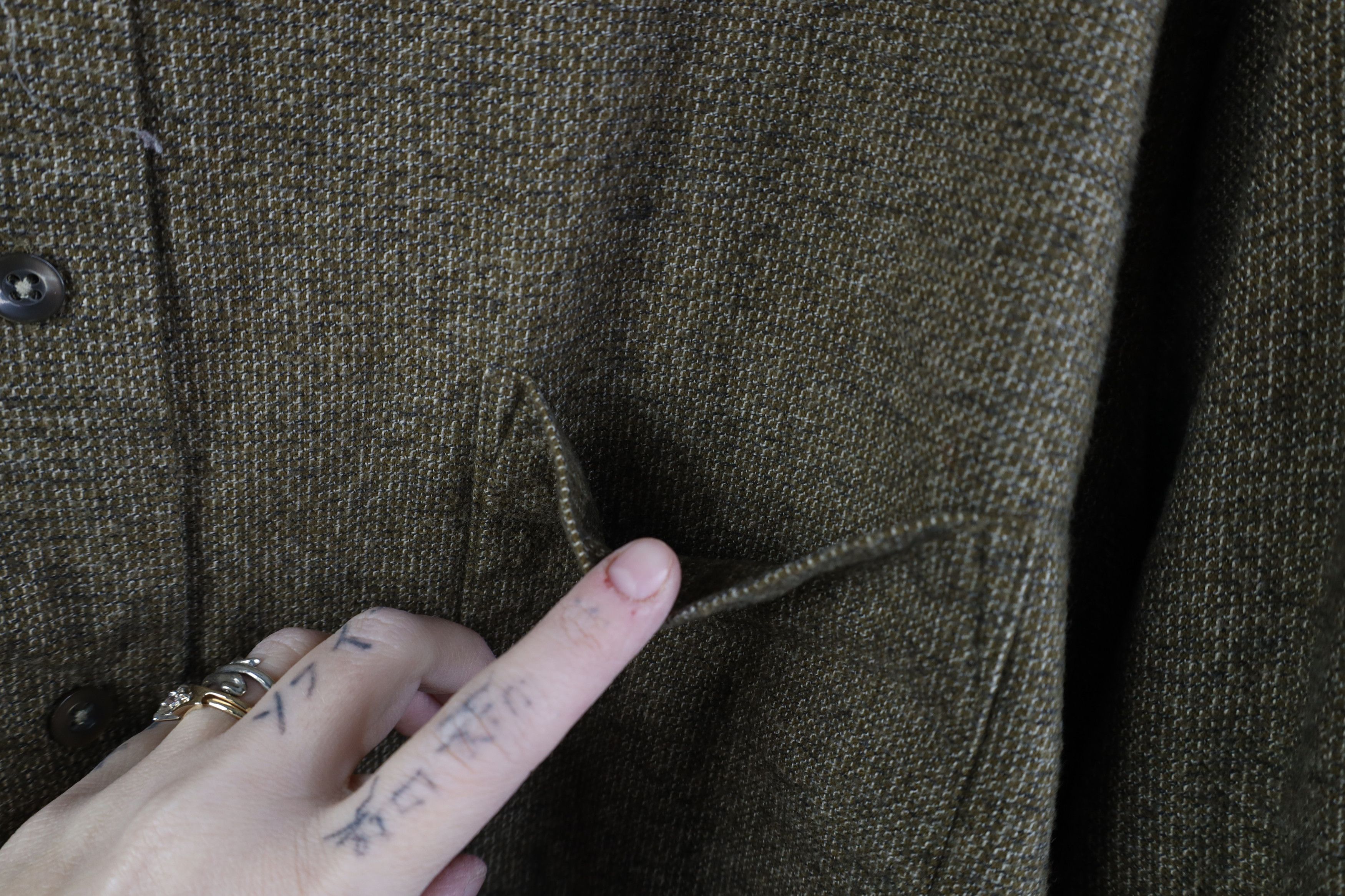 Vintage Vintage 90s Streetwear Tweed Collared Button Down Shirt Size US XXL / EU 58 / 5 - 4 Thumbnail