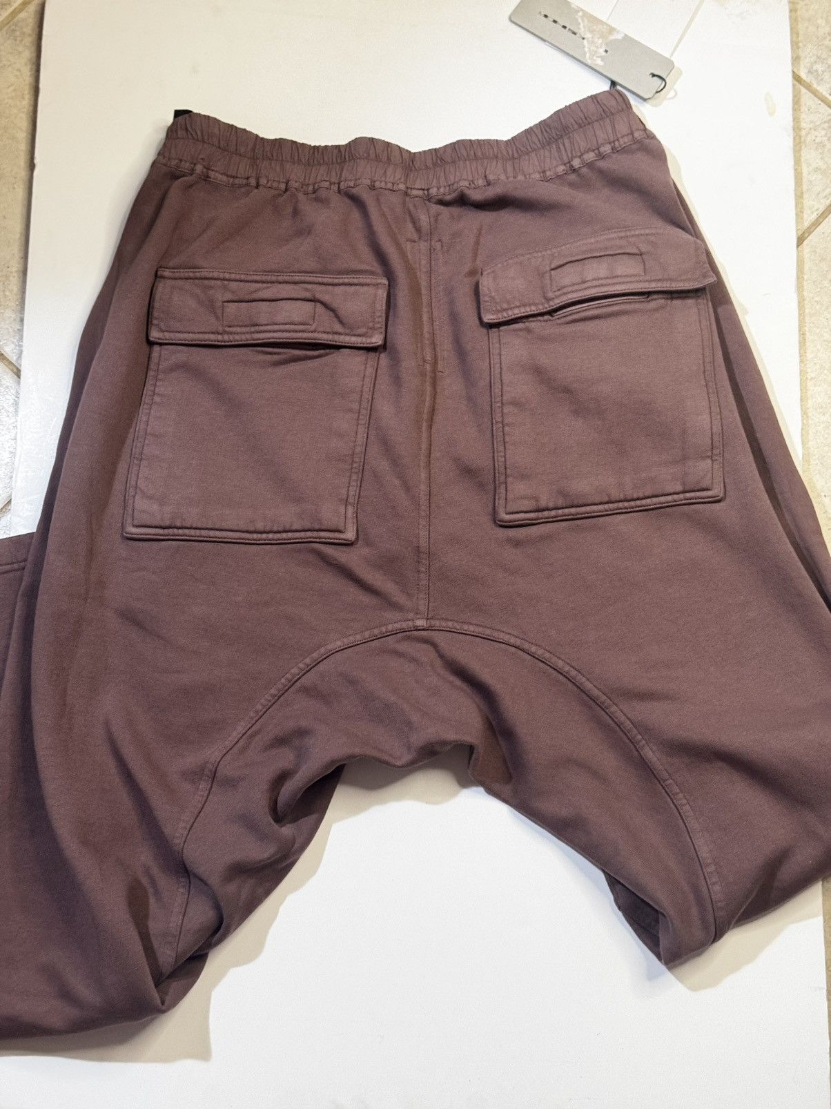Rick Owens Rick Owens DRKSHDW Mauve drawstring-waistband track pants XL Size US 40 / EU 56 - 4 Thumbnail