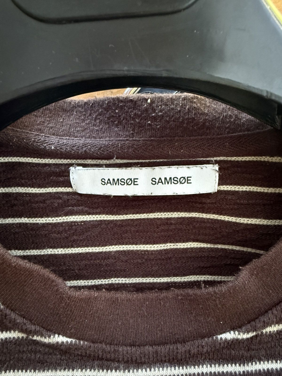 Samsoe Samsoe Samsøe Samsøe Striped Organic Cotton T-Shirt Size US M / EU 48-50 / 2 - 3 Thumbnail