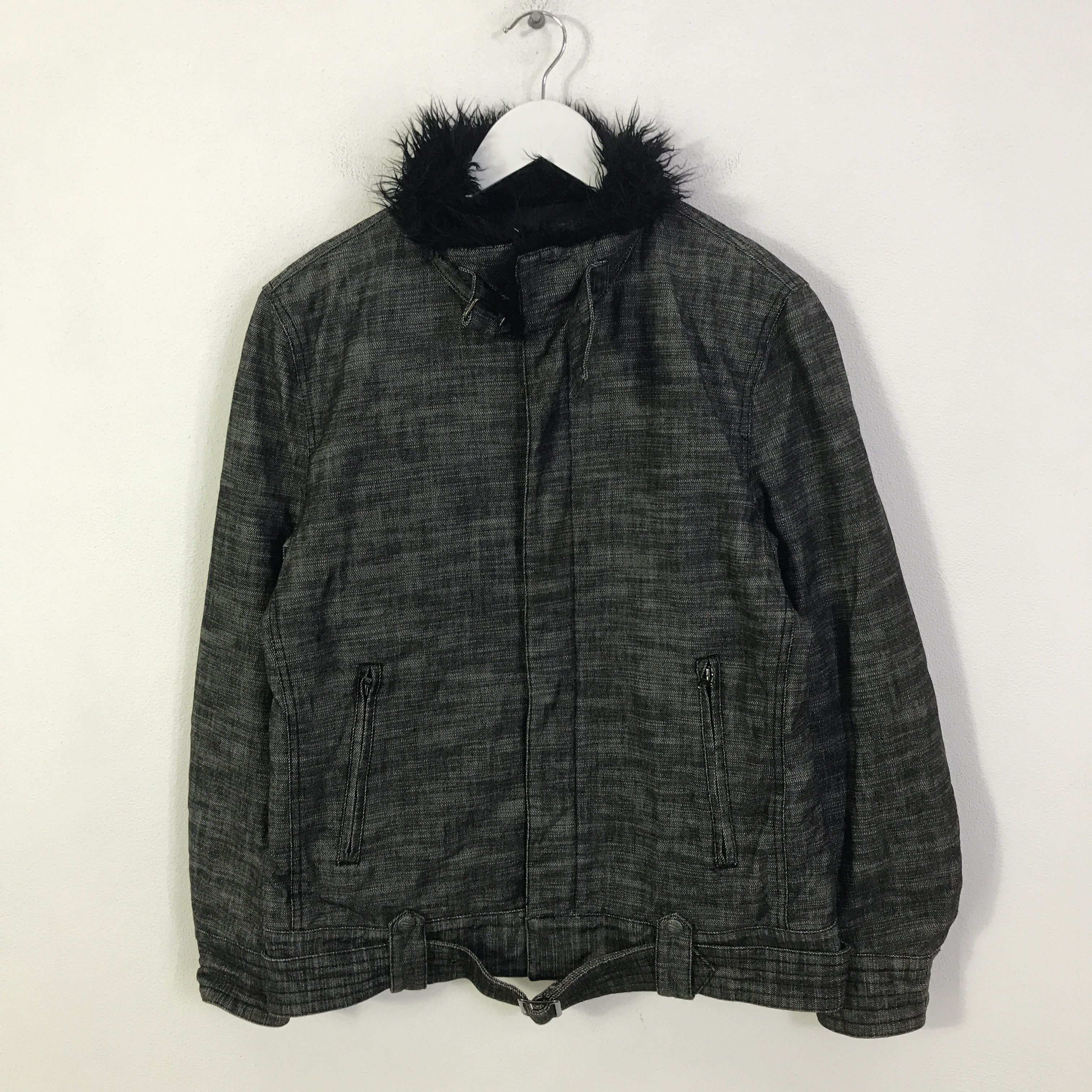 Schlussel Schlussel Black Denim Sherpa Jacket K125B14 Size US M / EU 48-50 / 2 - 1 Thumbnail