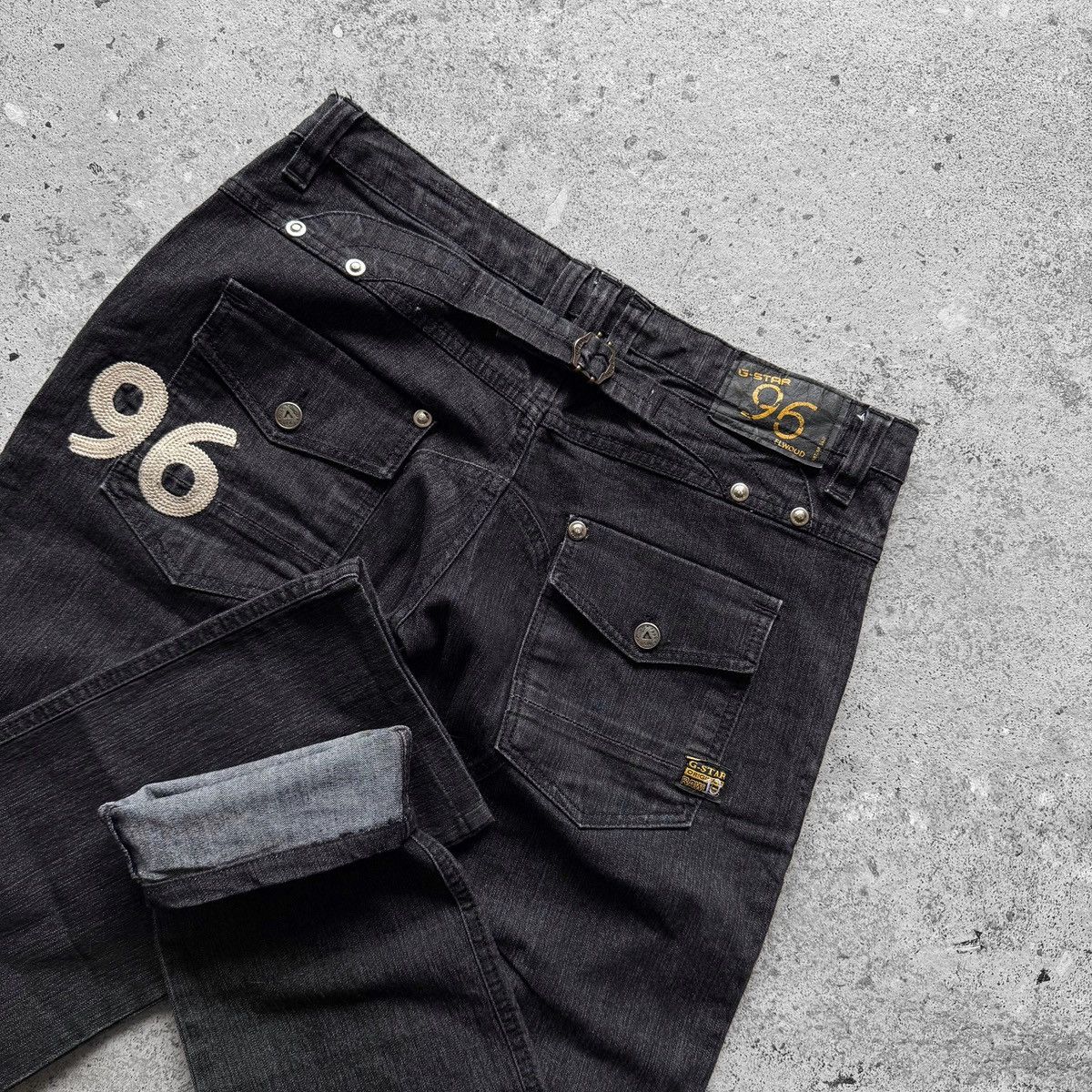 G-Star G-Star Raw Originals Vintage 96 Graphic Multi Pocket Jeans Size 33" - 4 Thumbnail