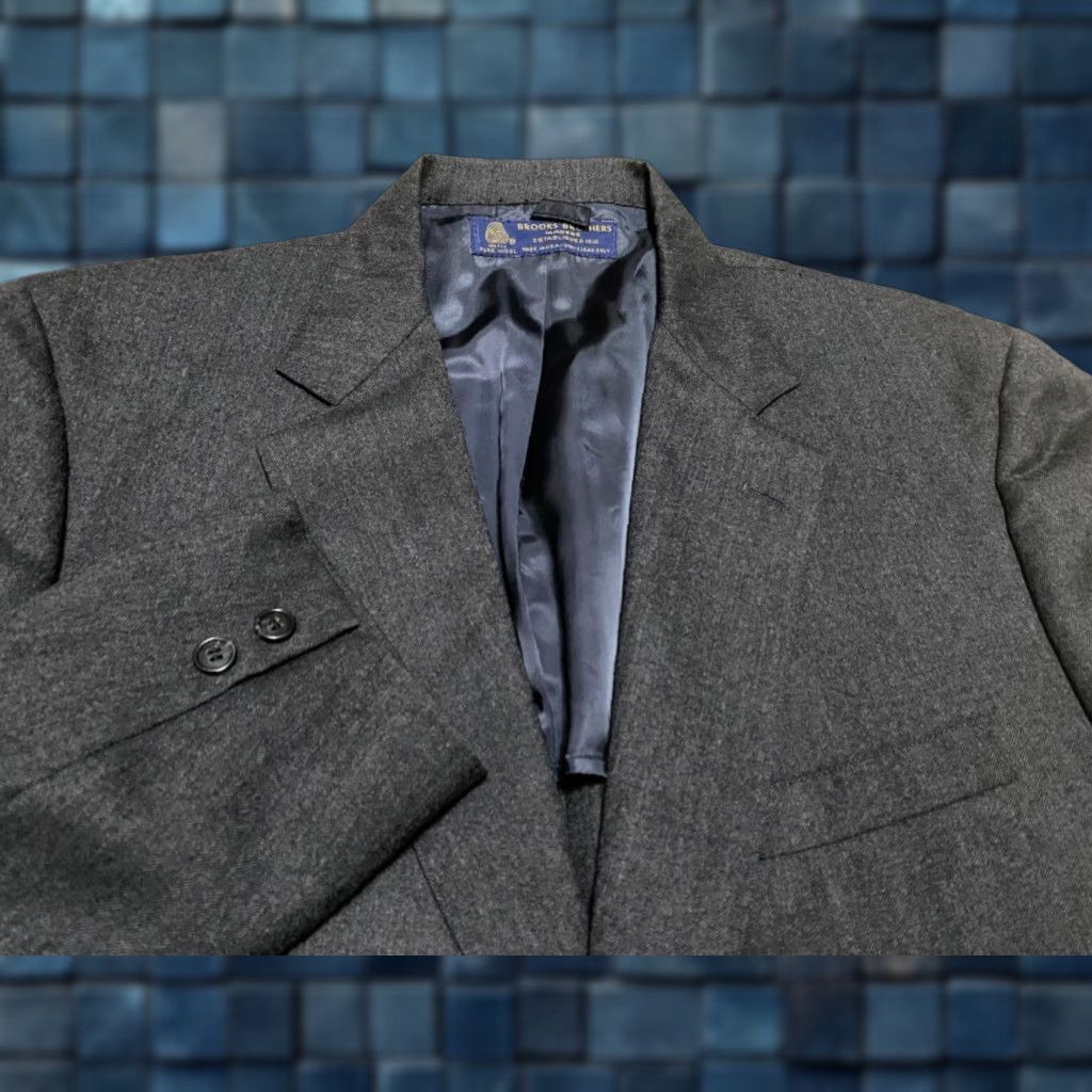 Brooks Brothers Brooks Brothers Blazer Mens Regular Two-Button 100% Wool Gray 46 Chest Vintage? No Sleeve Style: Two-Button White? Size US XXL / EU 58 / 5 - 1 Thumbnail
