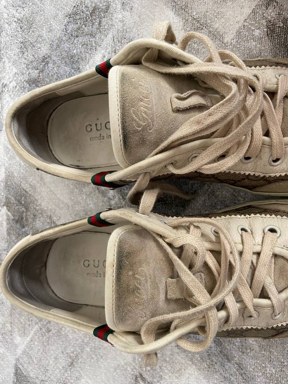Gucci Gucci Monogram Print Leather Low Top Sneakers Size US 9 / EU 42 - 8 Thumbnail