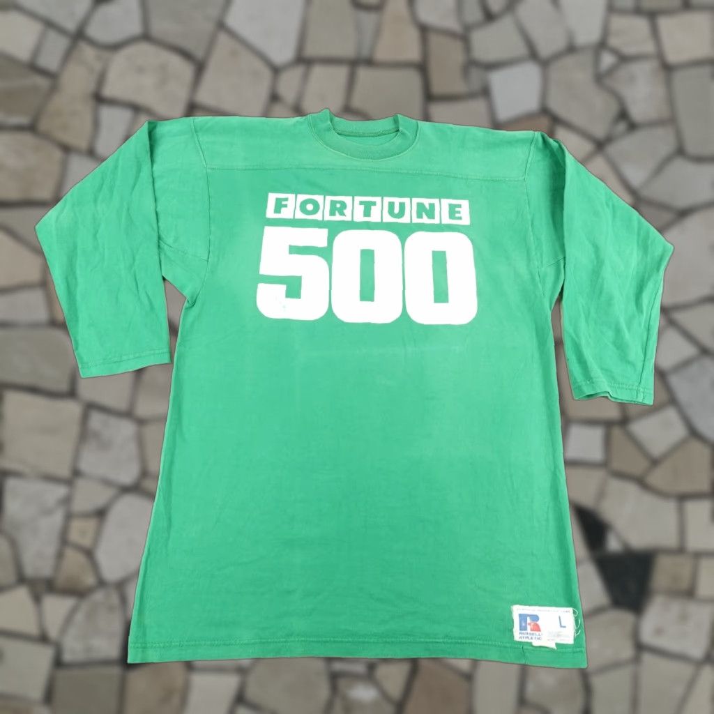 Russell Athletic VINTAGE Russell Athletic T-Shirt Men Large Green 90s Baseball Logo Graphic Print Cotton USA Size US L / EU 52-54 / 3 - 1 Thumbnail
