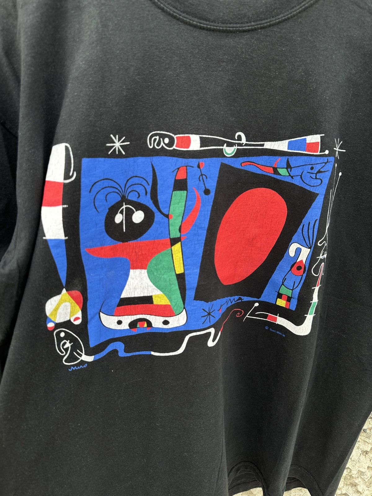Vintage Vintage 1998 90s Joan Miro abstract painting tee Size US M / EU 48-50 / 2 - 2 Thumbnail
