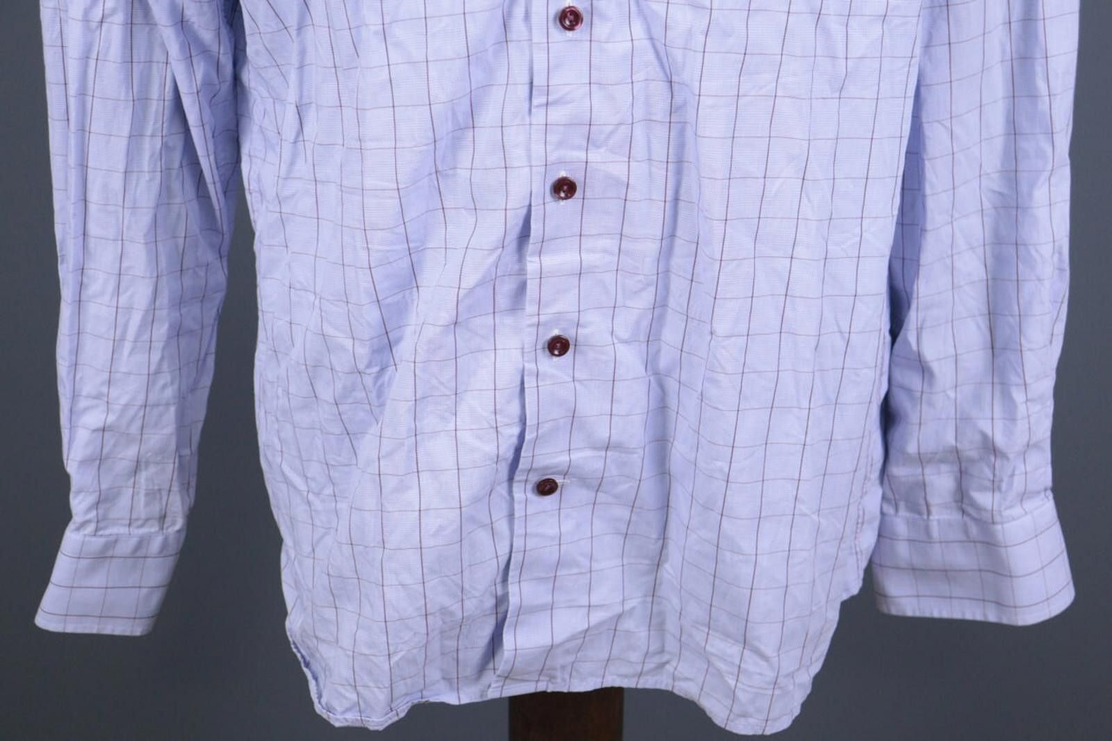 Eton Eton Contemporary Poplin Check Blue Shirt Size 42 / 16.5 Size US M / EU 48-50 / 2 - 2 Thumbnail