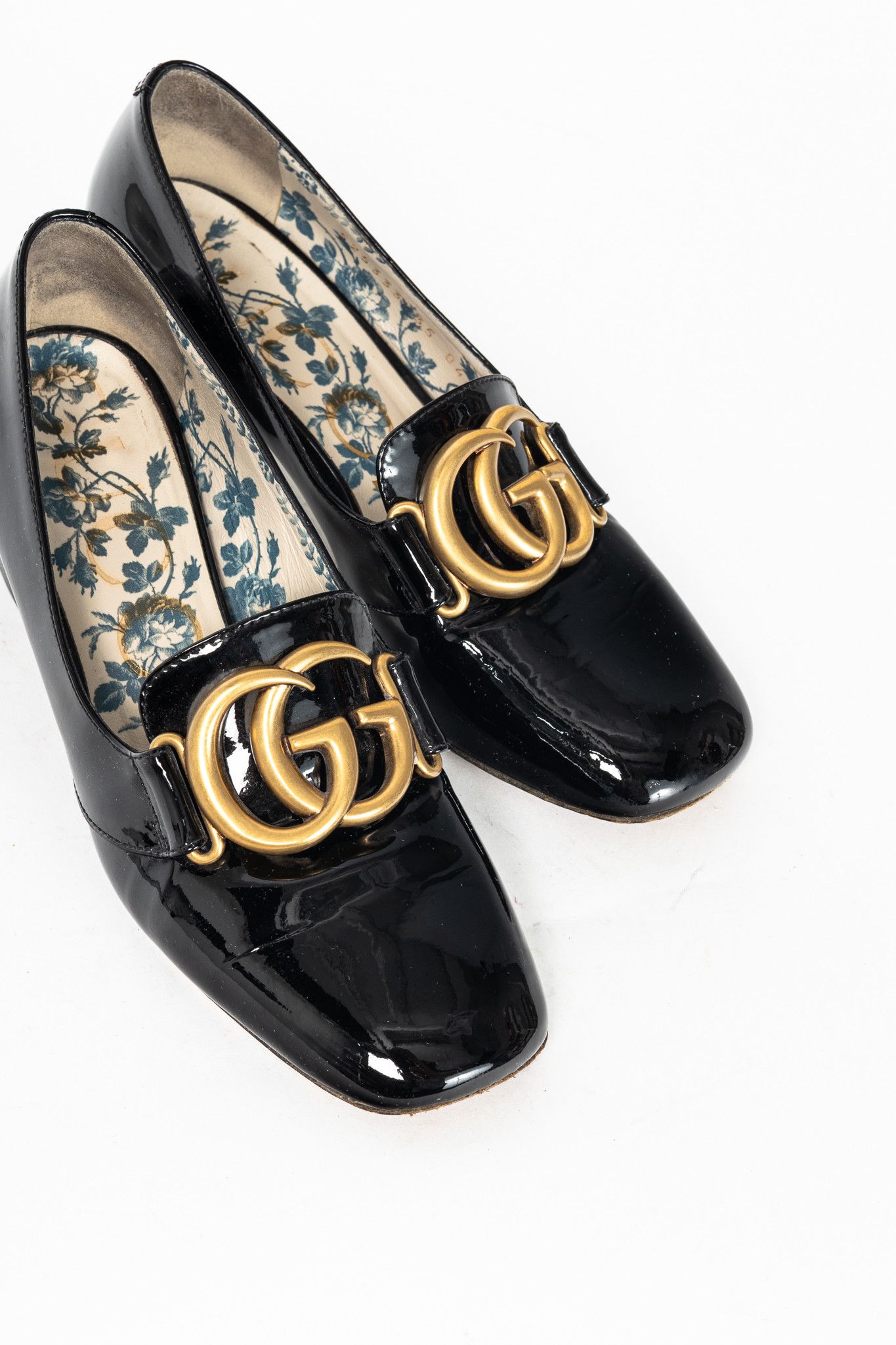 Gucci Gucci Victoire Black Patent-Leather GG Loafer Pumps Size US 4.5 / IT 34.5 - 6 Thumbnail
