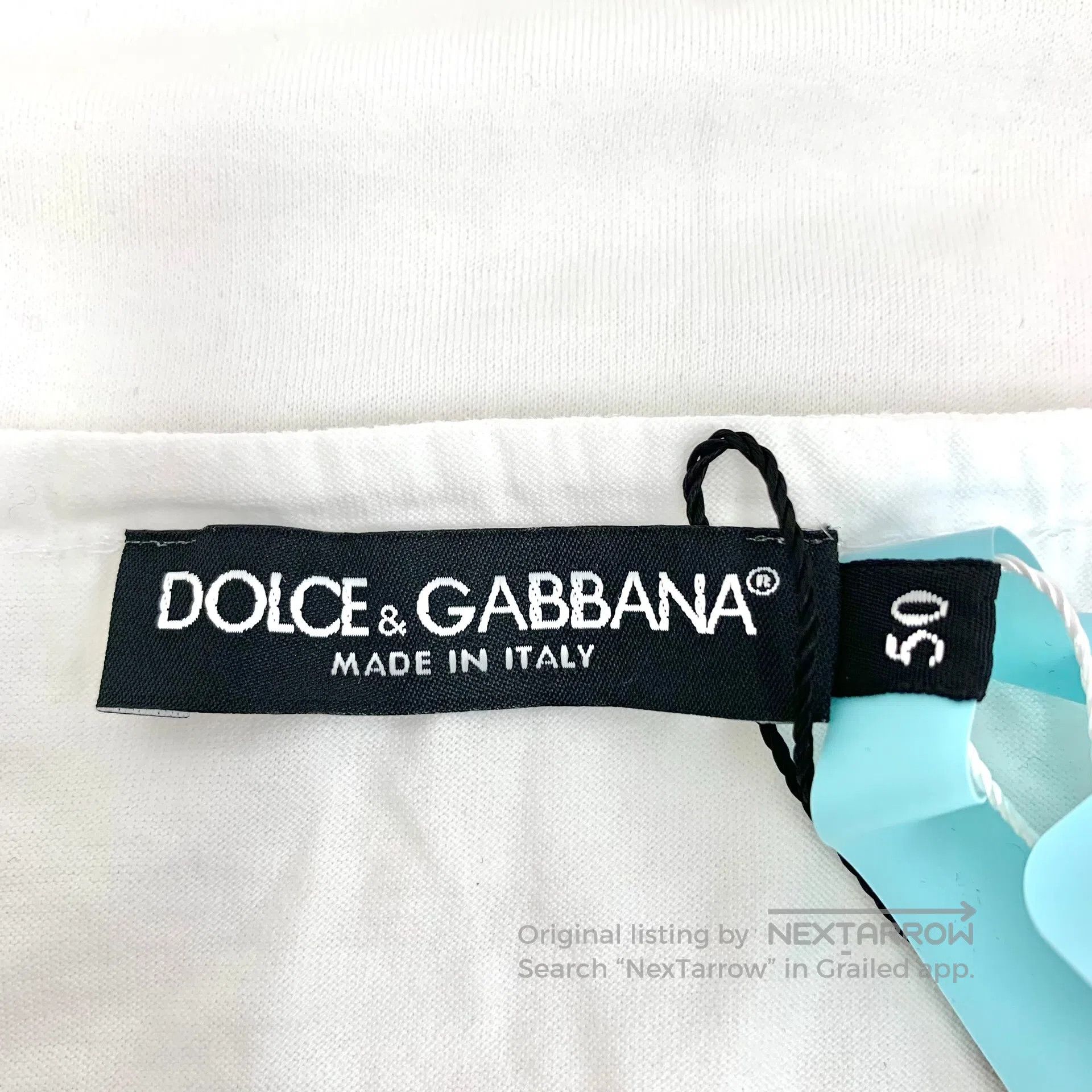 Dolce & Gabbana Dolce Gabbana White T-shirt with Crown and Letter Print on Size US L / EU 52-54 / 3 - 5 Thumbnail