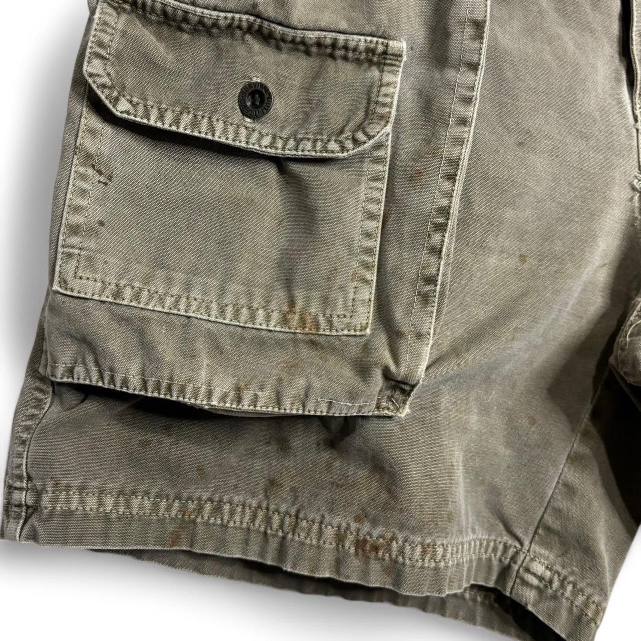 Vintage Vintage Y2K trashed khaki green cargo shorts Size US 29 - 3 Thumbnail