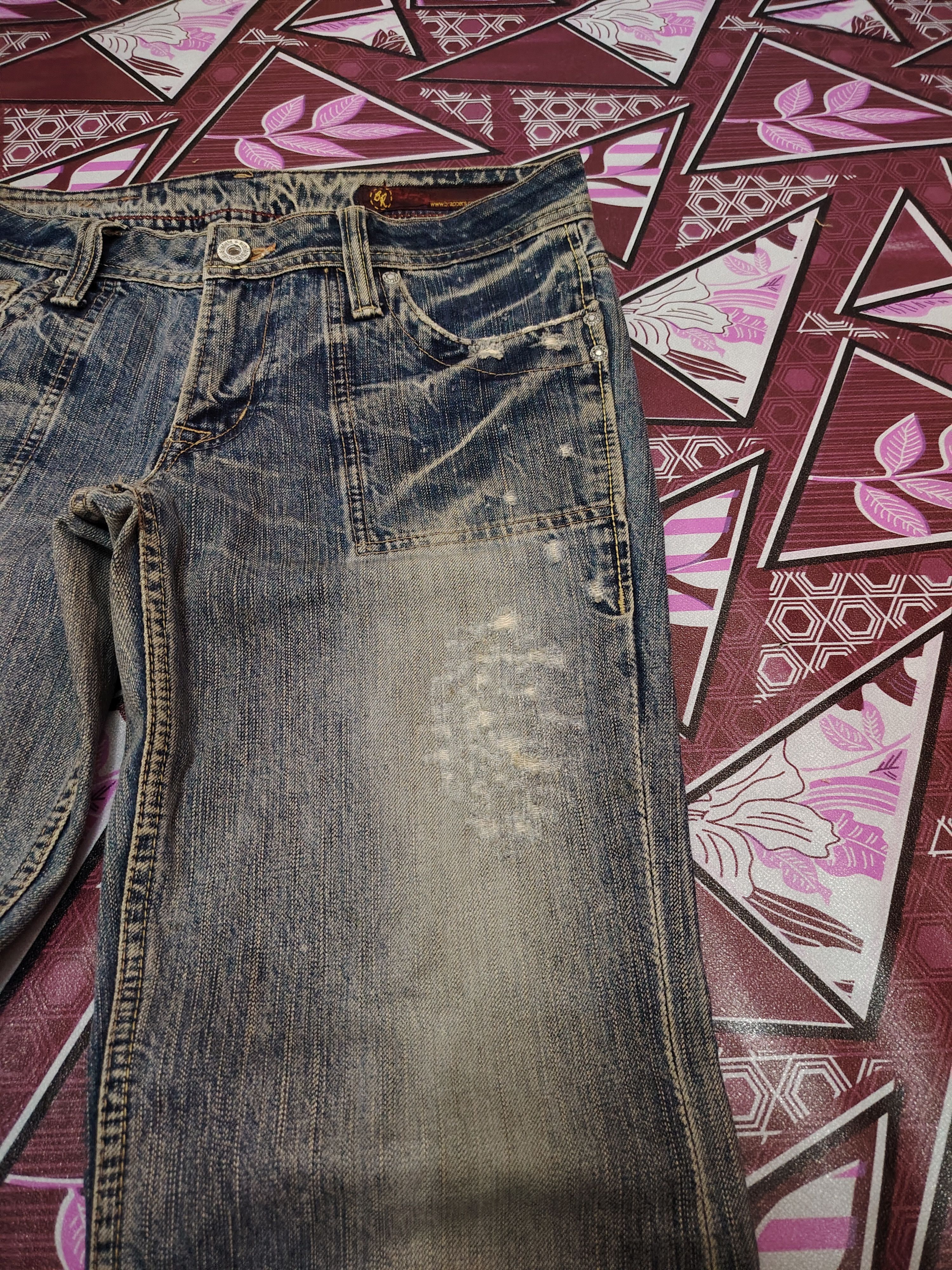 If Six Was Nine × Japanese Brand Japanese 90's Bootcut Brappers distressed denim flared jeans Size US 31 - 4 Thumbnail