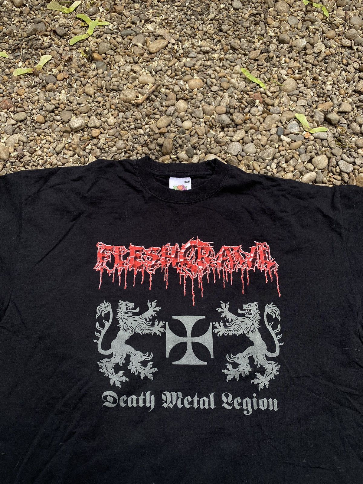 Band Tees × Vintage Vintage Fleshcrawl 666% Death Fcking Metal Death Metal Tee Size US XL / EU 56 / 4 - 3 Thumbnail