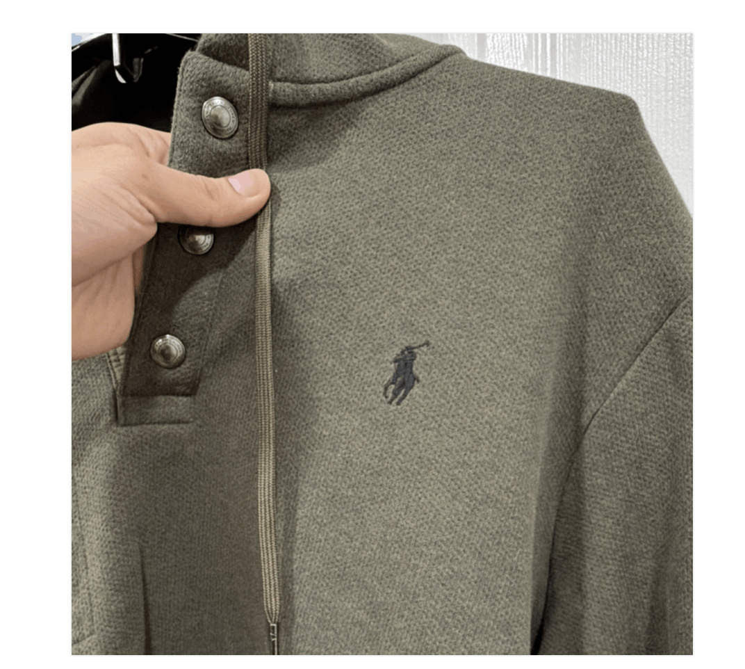 Polo Ralph Lauren quarter button up hoodie Size US L / EU 52-54 / 3 - 2 Thumbnail