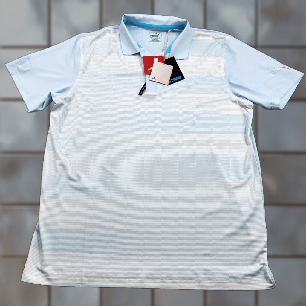 Puma PUMA Golf Polo Shirt Mens L Blue Crossfade GT PWRCOOL DryCELL Charity Tourney Size US L / EU 52-54 / 3 - 1 Thumbnail