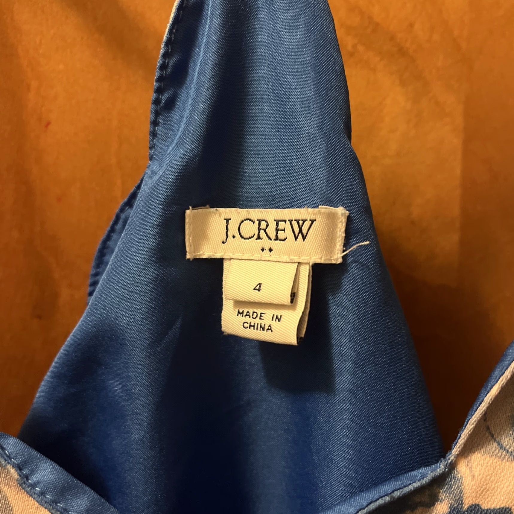 J.Crew J. Crew Womens Size 4 Blue Abstract Floral Dressy Tank Top Size S / US 4 / IT 40 - 4 Thumbnail