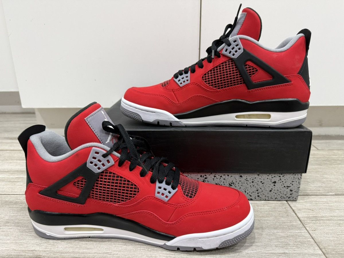 Jordan Brand 2013 Air Jordan 4 Toro Bravo Fire Red White Black Grey 12 Size US 12 / EU 45 - 2 Thumbnail