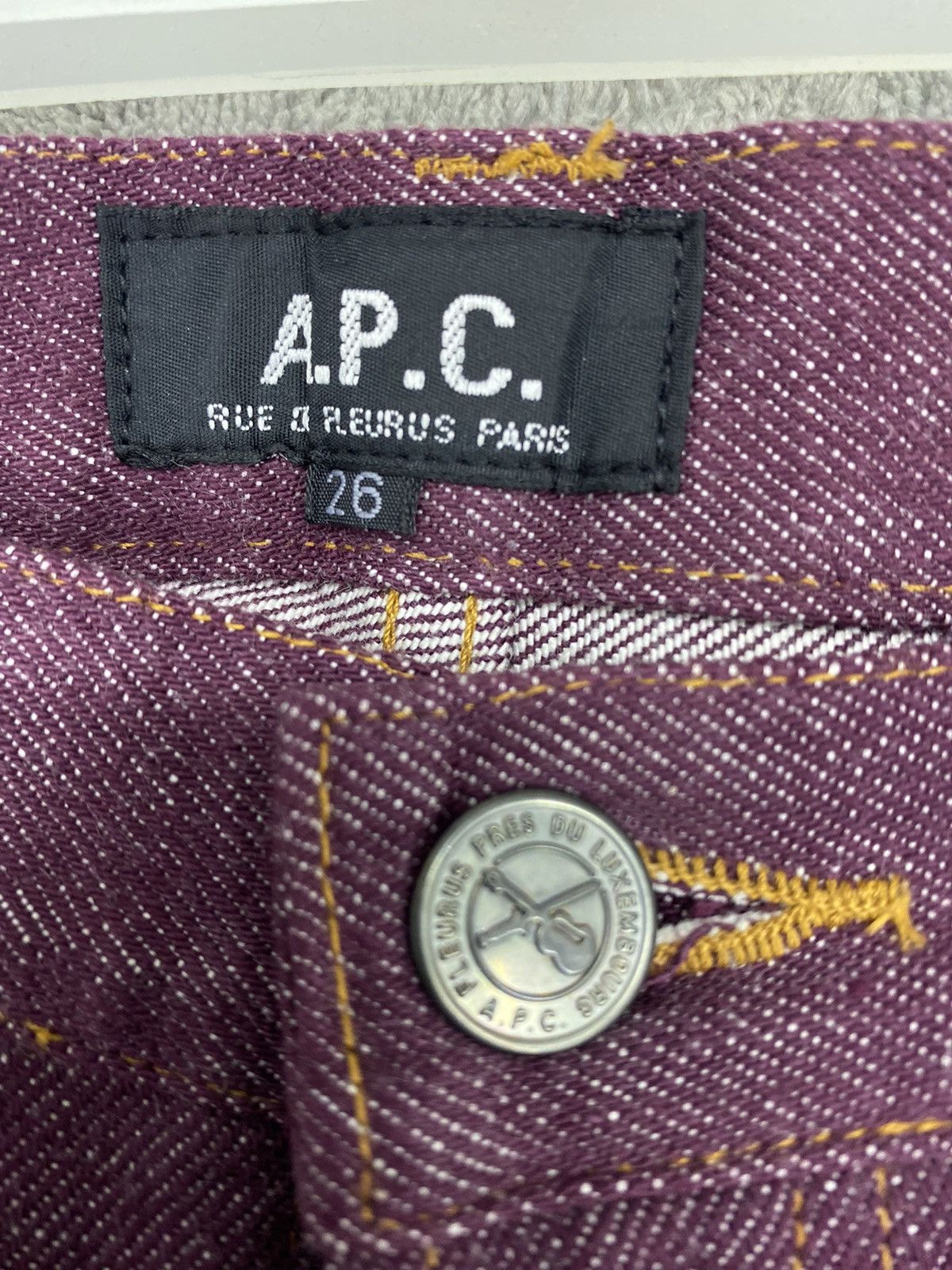 A.P.C. A.P.C RUE DE FLEURUS PARIS RAW DENIM PANTS Size US 26 / EU 42 - 6 Thumbnail