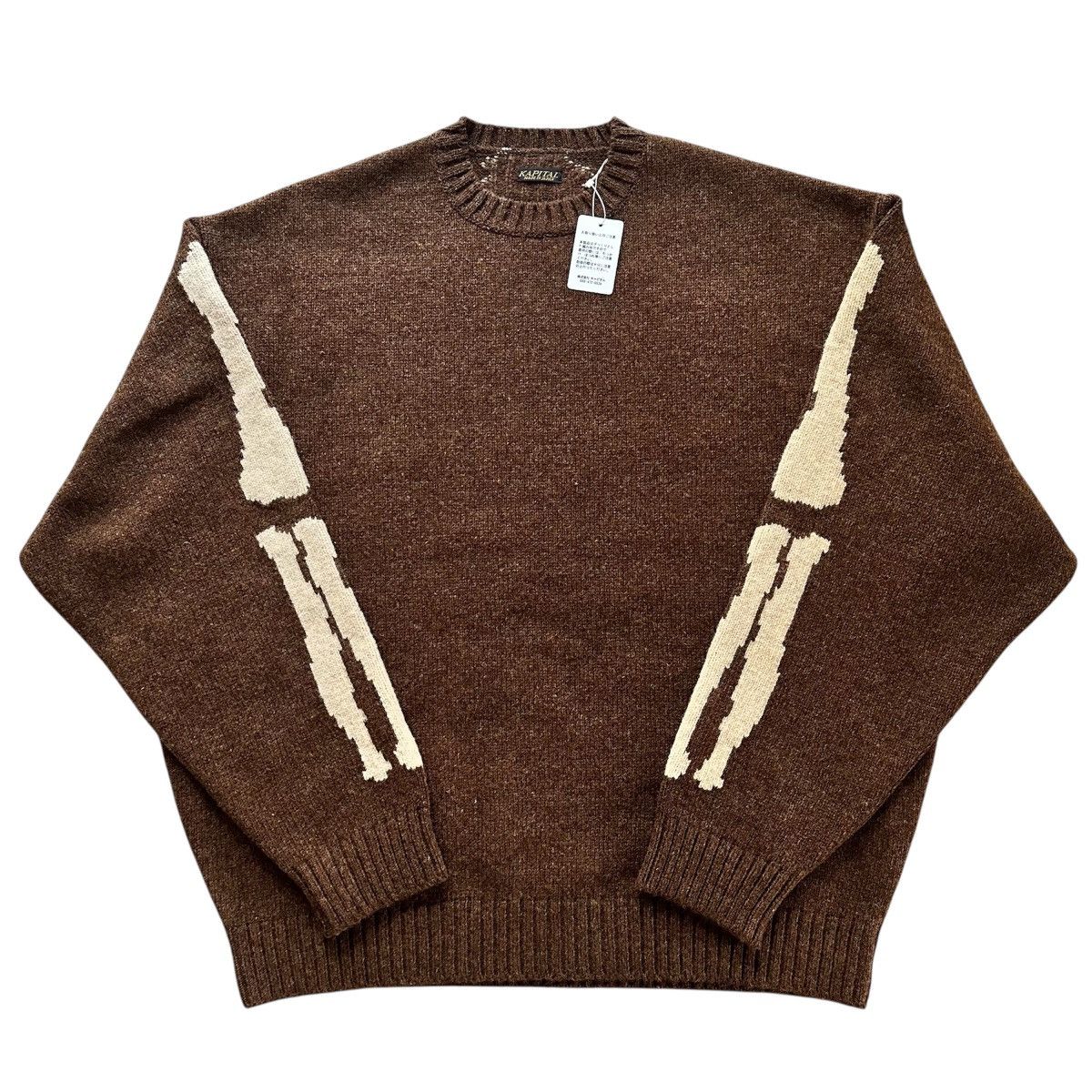 KAPITAL 5G Wool BONE Crew Sweater