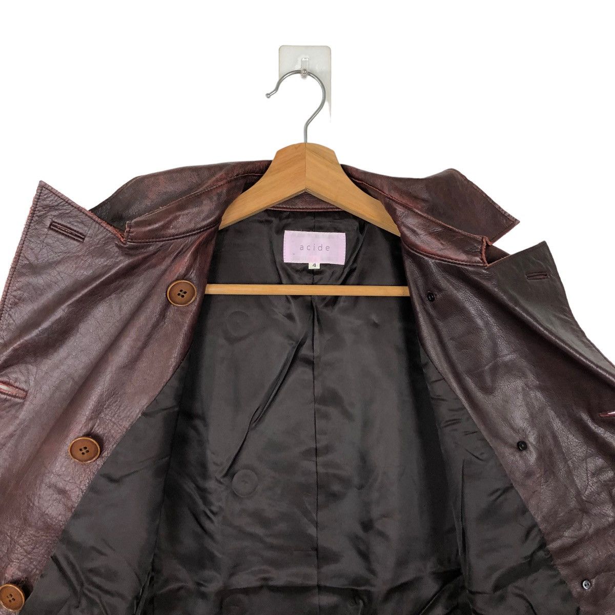 Japanese Brand VINTAGE BIKER LEATHER JACKET DOUBLE BREAST ACIDE JAPAN MADE Size US M / EU 48-50 / 2 - 10 Thumbnail