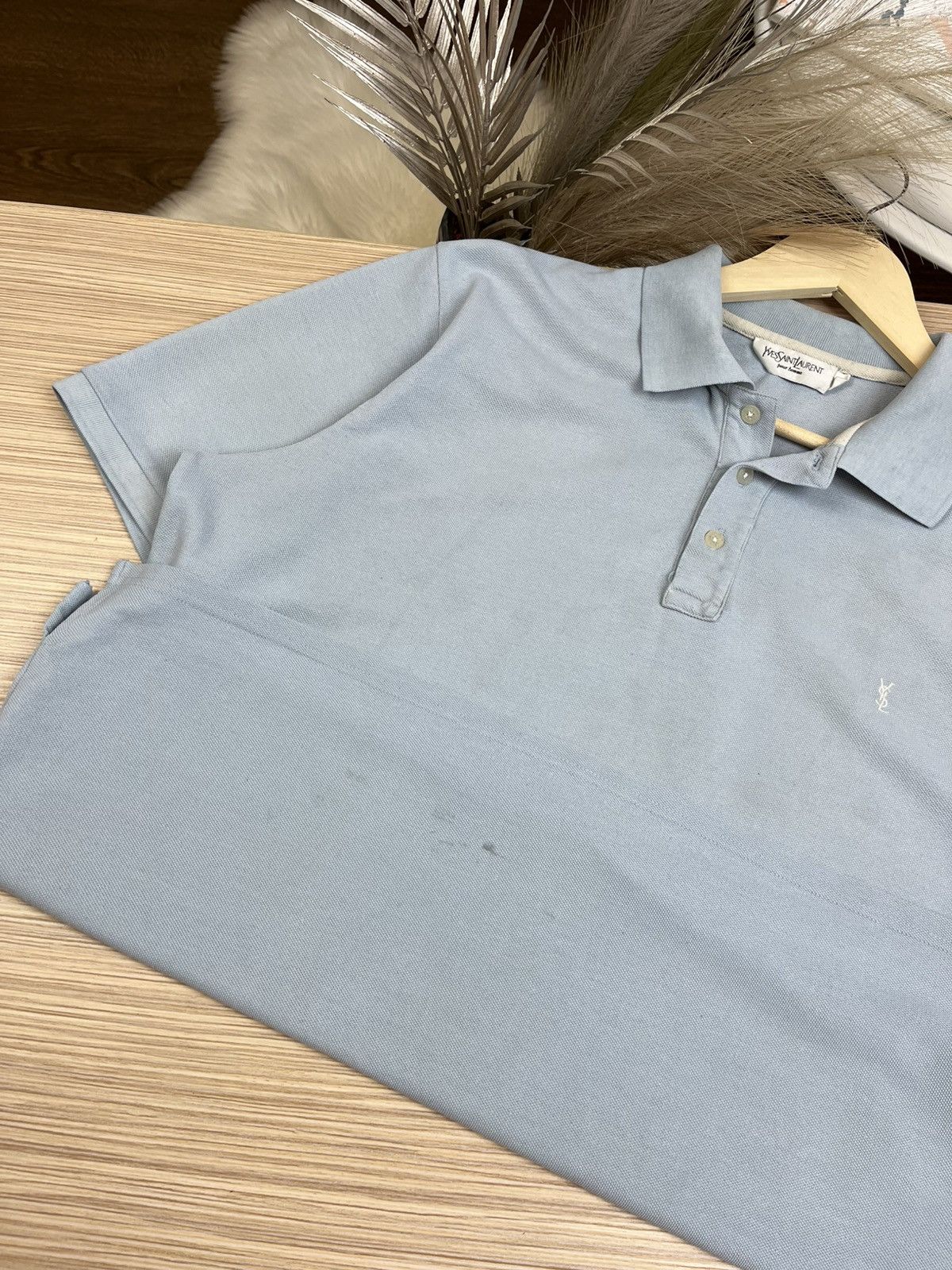 Vintage × Yves Saint Laurent TRASH Vintage White YSL Polo Yves Saint Laurent Polo Size US XL / EU 56 / 4 - 9 Thumbnail