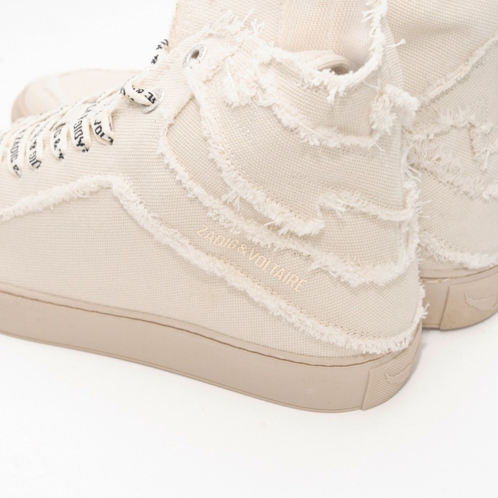Zadig & Voltaire Zadig Voltaire. High Flash Canvas Shoes In White. Size US 10 / IT 40 - 9 Thumbnail