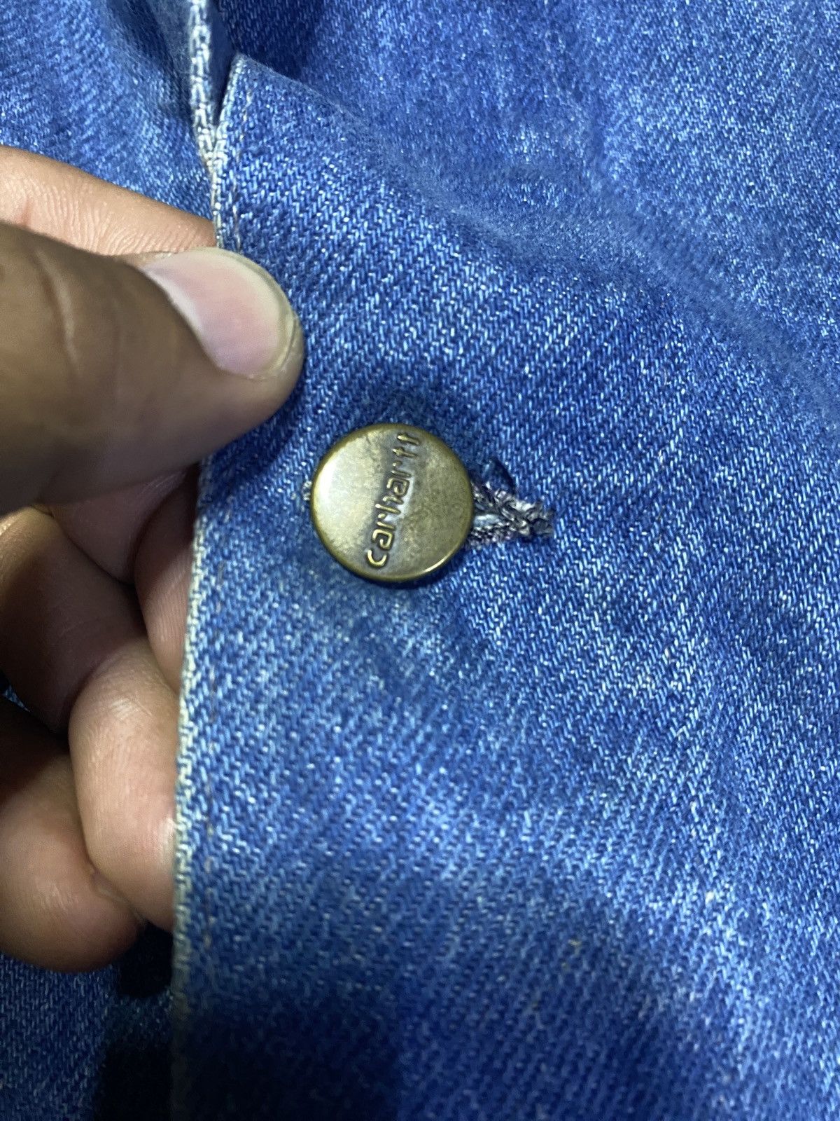 Carhartt Vintage 80s Carhartt Chore Denim Jacket Size US L / EU 52-54 / 3 - 8 Thumbnail