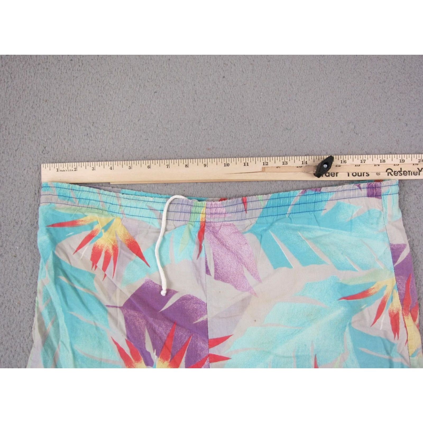 Vintage VINTAGE California Shores Shorts Board Swimwear Mens 80s 36 Blue Floral Pockets 90s Surfing Bottoms Size US 36 / EU 52 - 5 Thumbnail