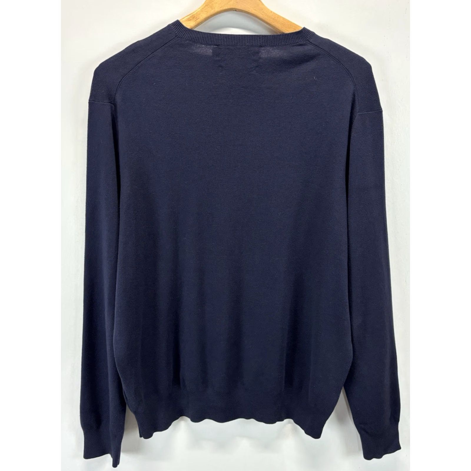 Ralph Lauren VINTAGE Polo Ralph Lauren Pima V-Neck Sweater XL Men’s Navy Lightweight Classic 90s Preppy Size US XL / EU 56 / 4 - 3 Thumbnail