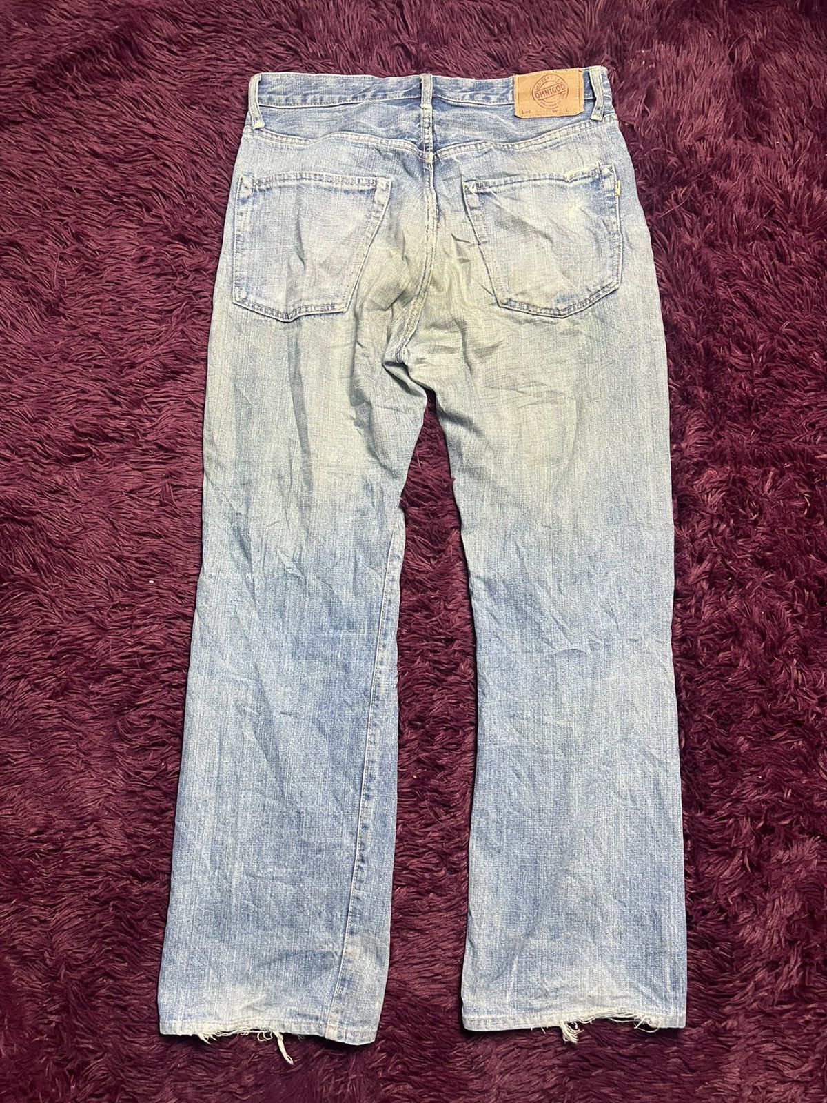 OMNIGOD VTG OMNIGOD Japan Distressed Thrashed Selvage Denim Jean(47) Size US 33 - 2 Thumbnail