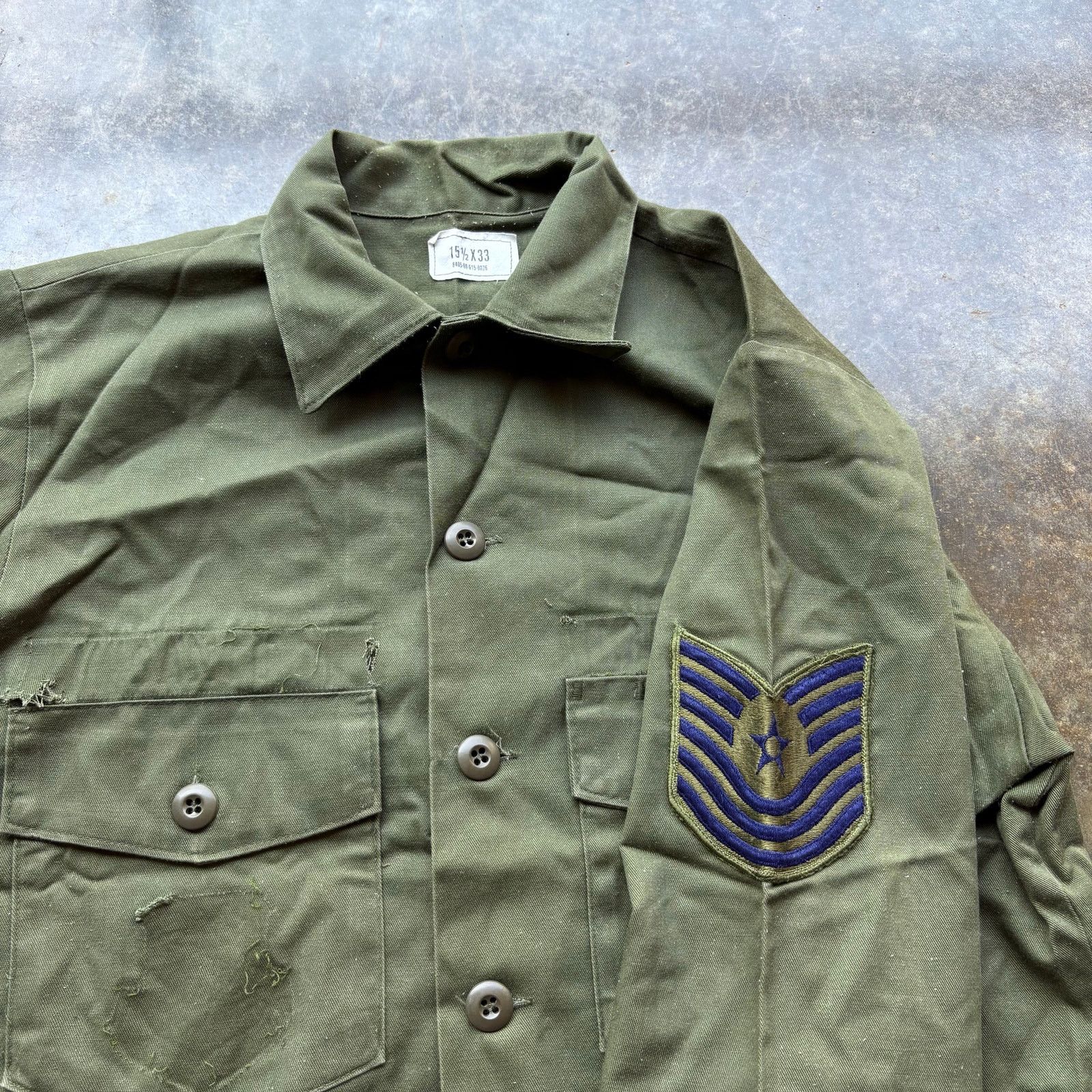 Vintage Vintage 60's OG-507 US Military Vietnam Shirt Size US L / EU 52-54 / 3 - 4 Thumbnail