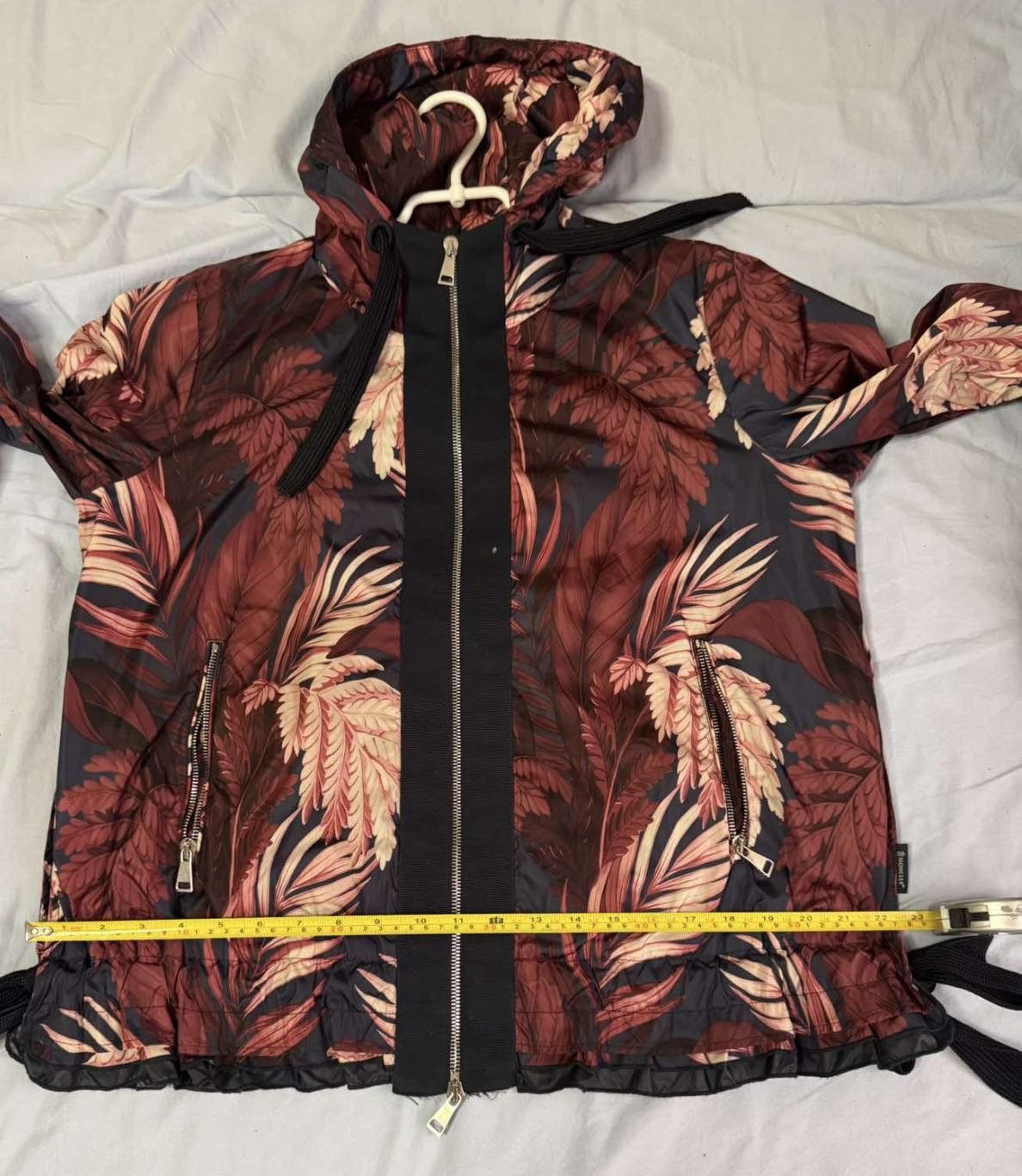 Moncler Grenoble Moncler Burgundy Printed Polyamide Hooded Jacket Size M / US 6-8 / IT 42-44 - 5 Thumbnail