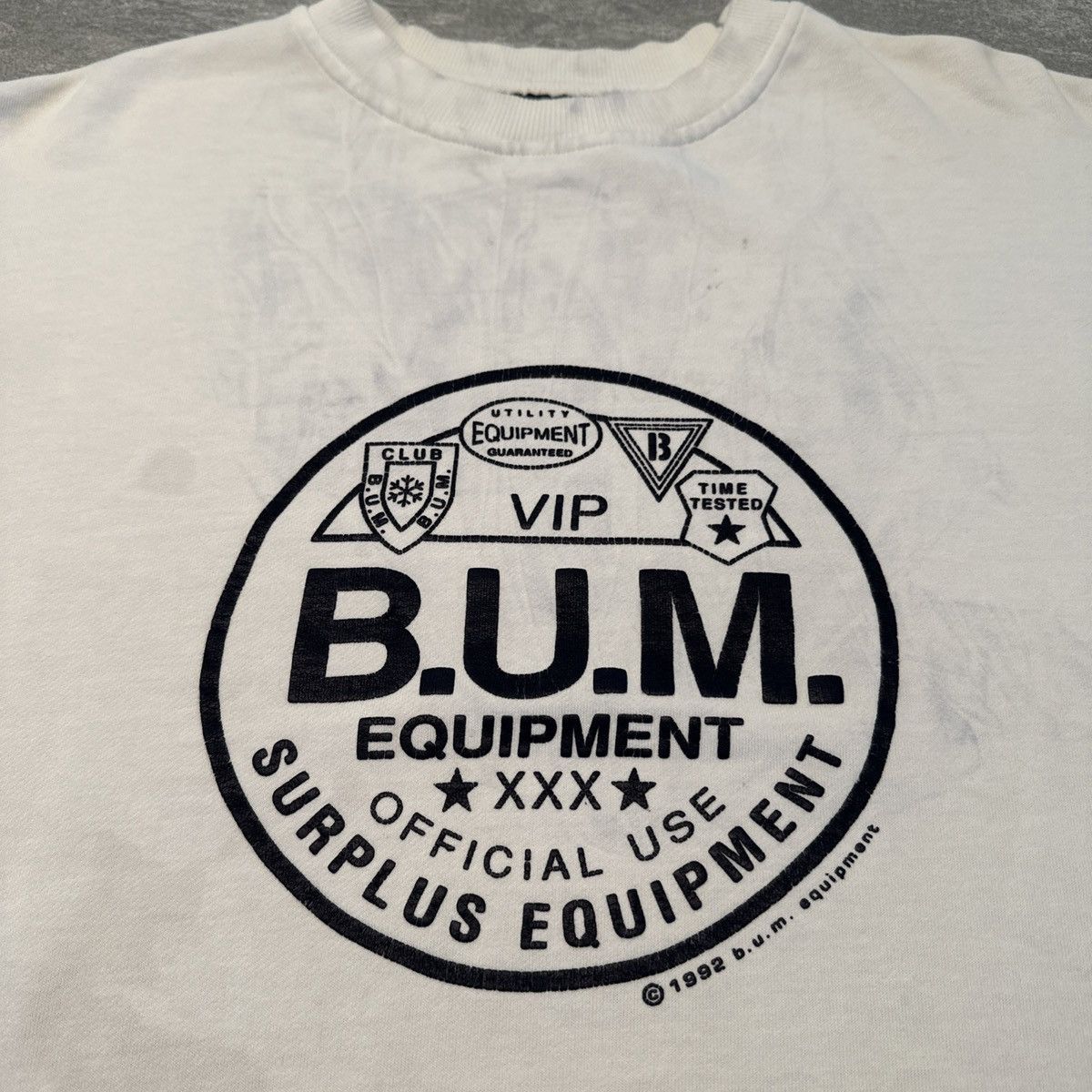 B.U.M Equipment × Vintage Vintage B.U.M. EQUIPMENT Distressed Crewneck Sweatshirt Size US M / EU 48-50 / 2 - 2 Thumbnail
