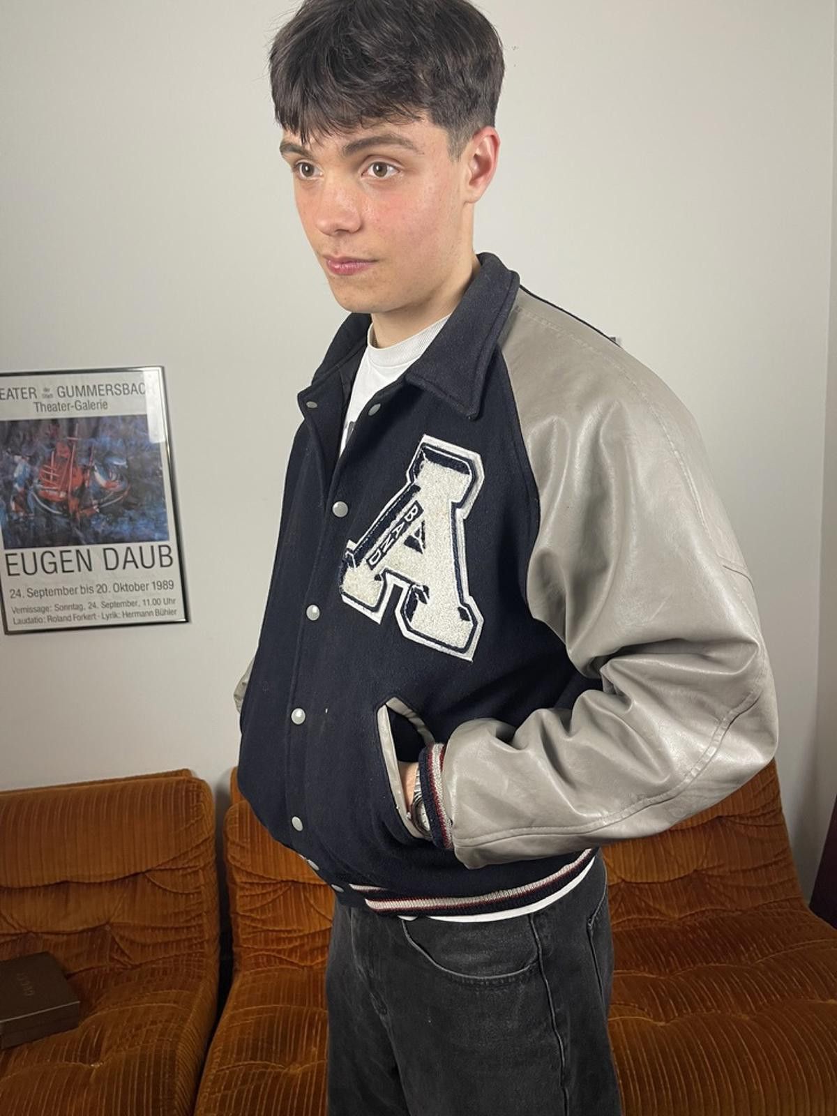 Other Vintage - Black and Grey Varsity Size US M / EU 48-50 / 2 - 1 Thumbnail