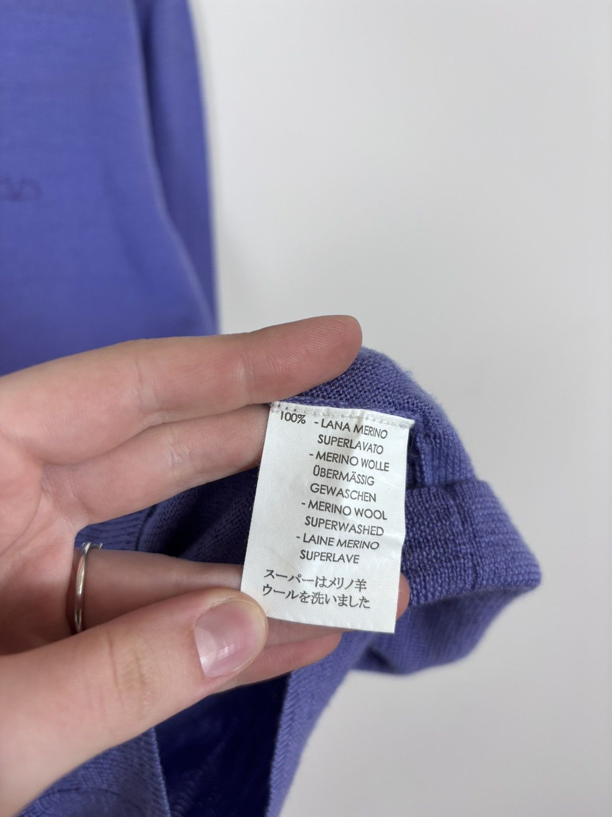 Valentino Valentino Roma Men’s Purple Blue Wool V-Neck Sweater Size US M / EU 48-50 / 2 - 15 Thumbnail