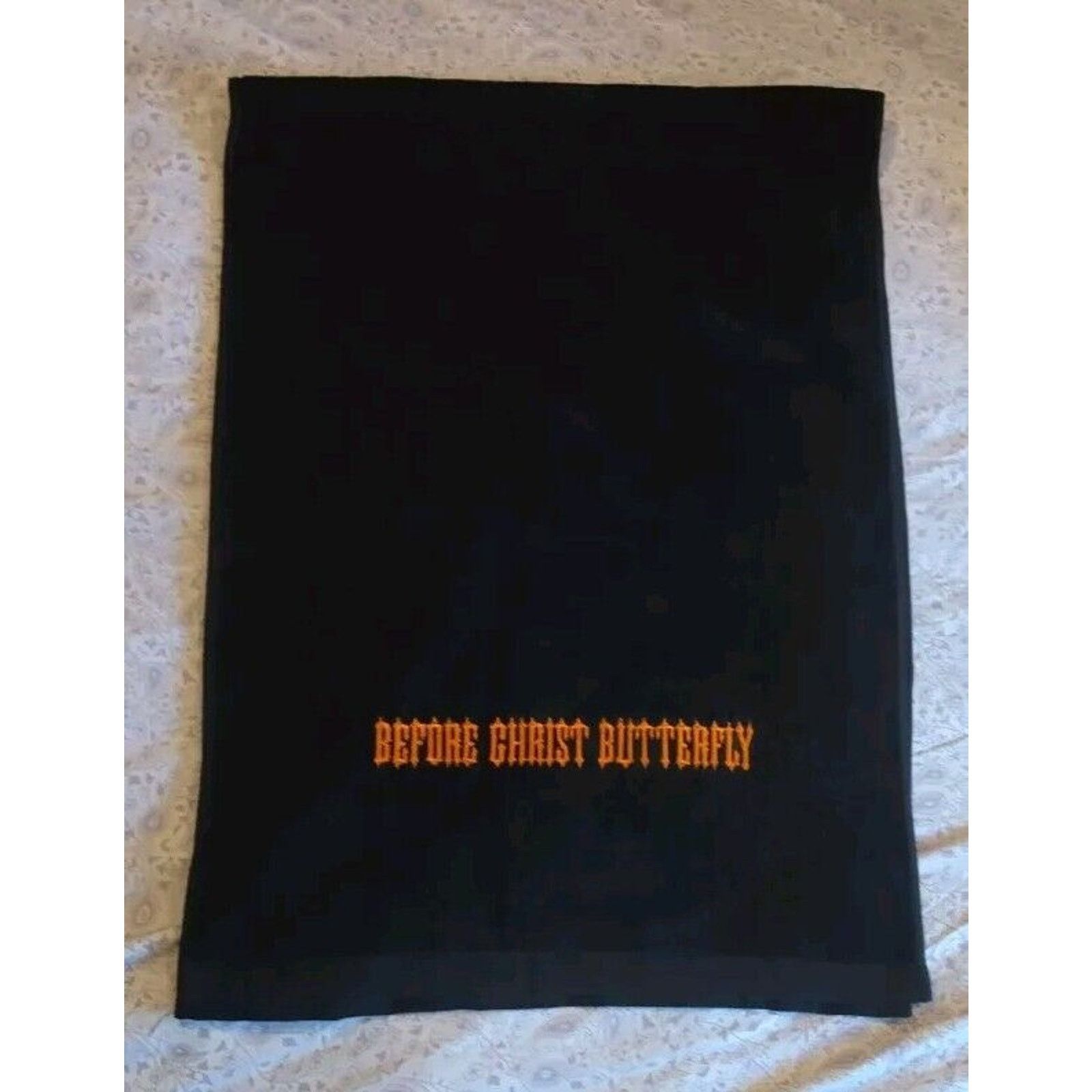 Other NIB !! "Before Christ Butterfly" Black Bar Towel Size ONE SIZE - 1 Thumbnail