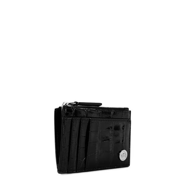 Versace o1g2r1mq0824 Size: OS / Croc Medusa Zipper Card Holder Black Size ONE SIZE - 3 Thumbnail