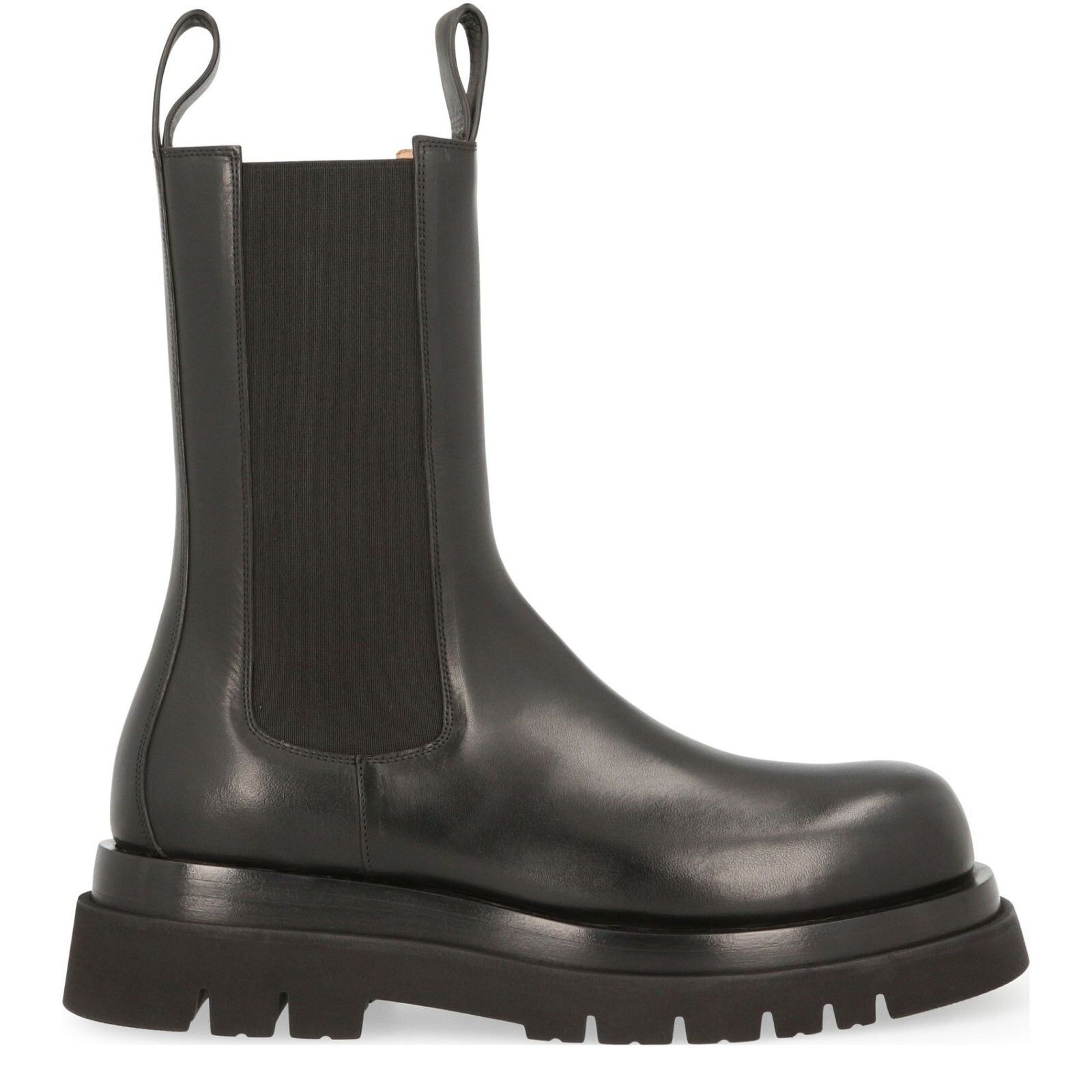 BOTTEGA VENETA Lug Black Leather Boots New And Authentic (Me