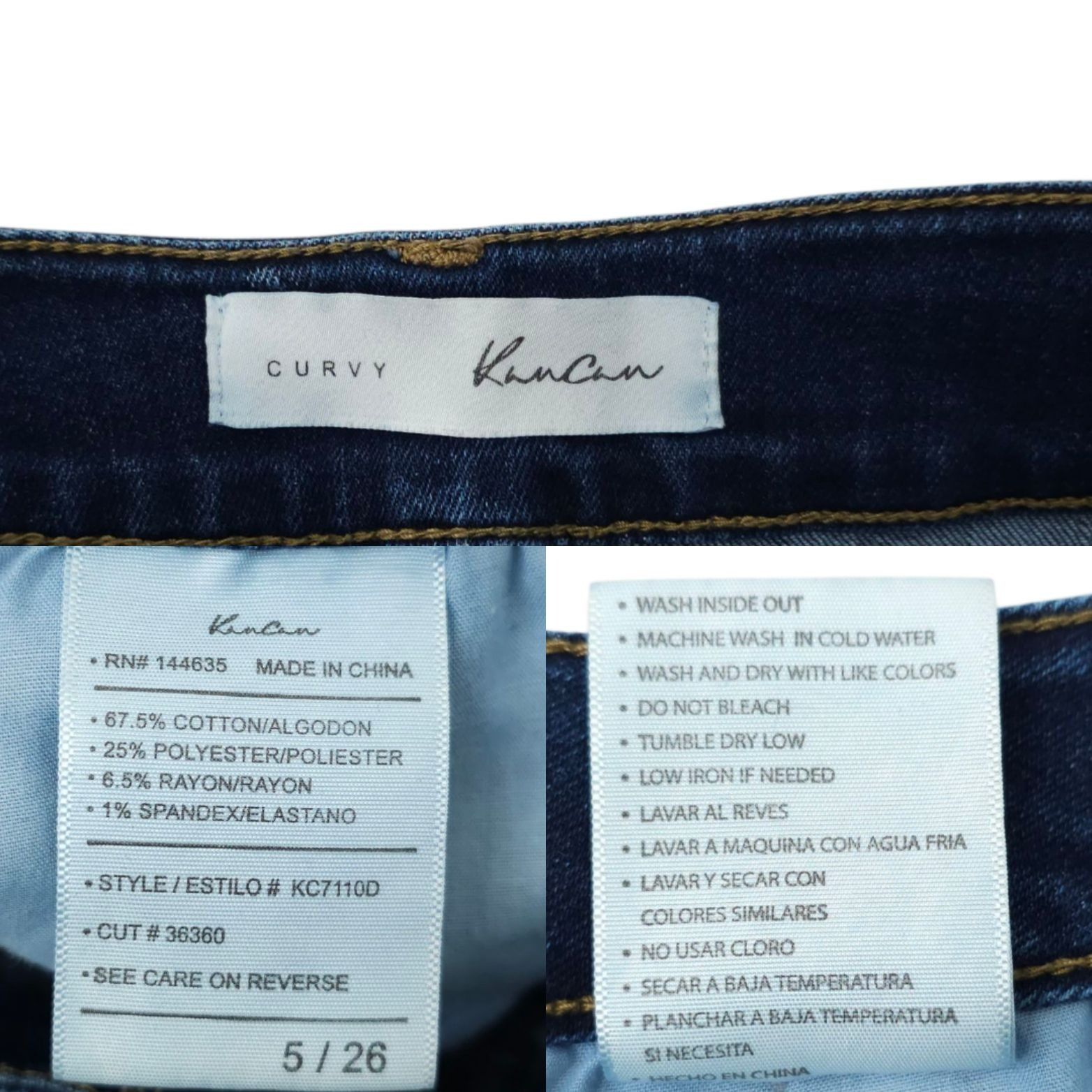 Kancan USA KanCan Curvy Ankle Jeans Womens Size 5 / 26 Mid Rise Dark Size 26" / US 2 / IT 38 - 7 Thumbnail
