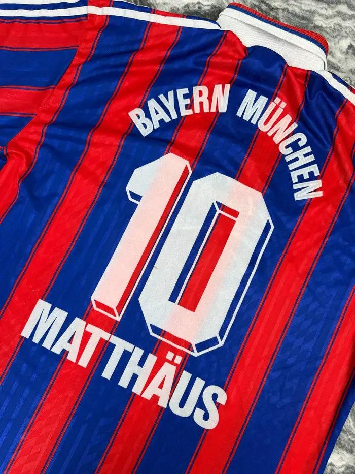 Adidas Bayern Munich 1995 1997 Matthaus #10 Home Shirt Jersey Size US XL / EU 56 / 4 - 6 Thumbnail