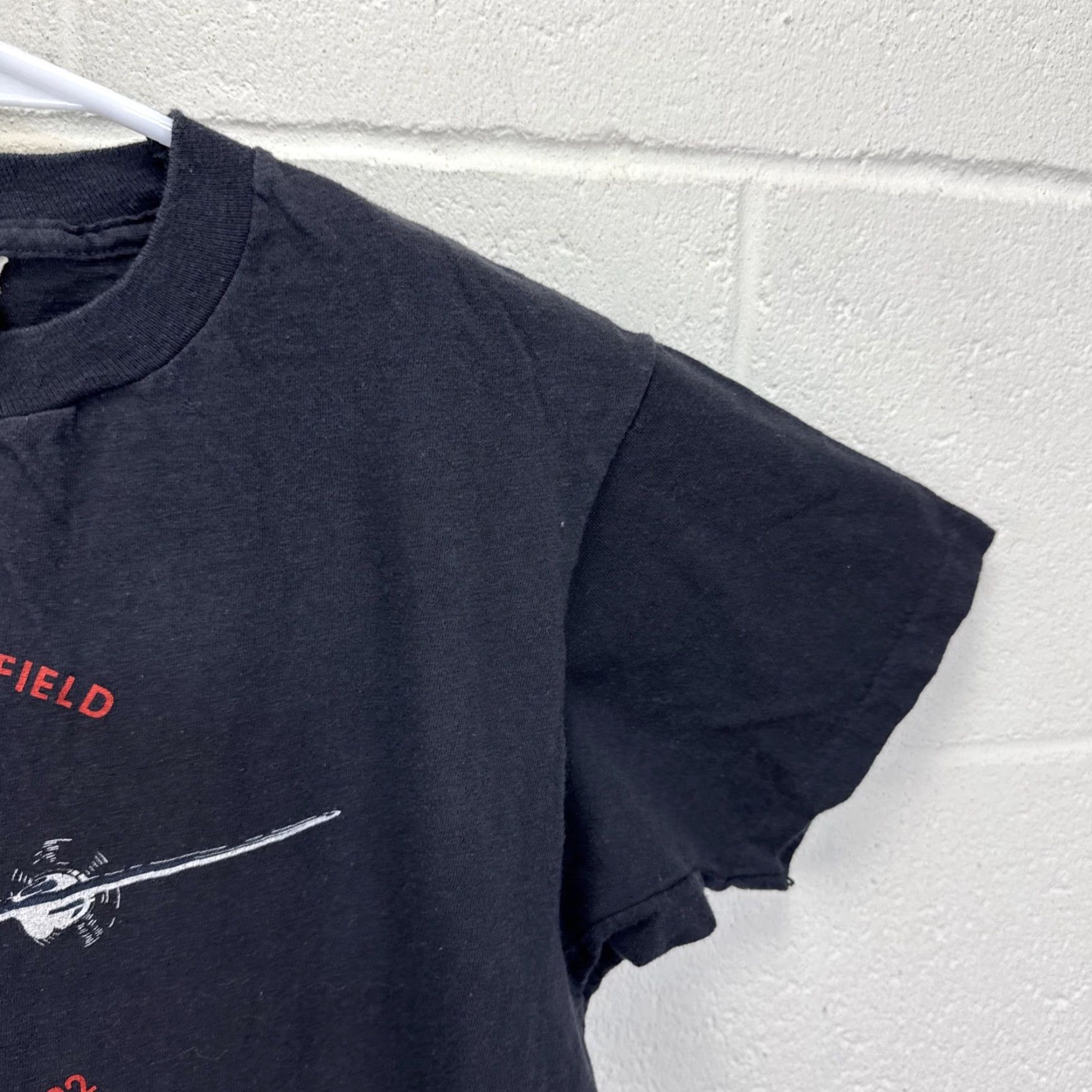 Vintage VINTAGE Mike Oldfield World Tour T-Shirt Black Short Sleeve Small Unisex 1982 Graphic Tee Rockabilly Size US S / EU 44-46 / 1 - 5 Thumbnail