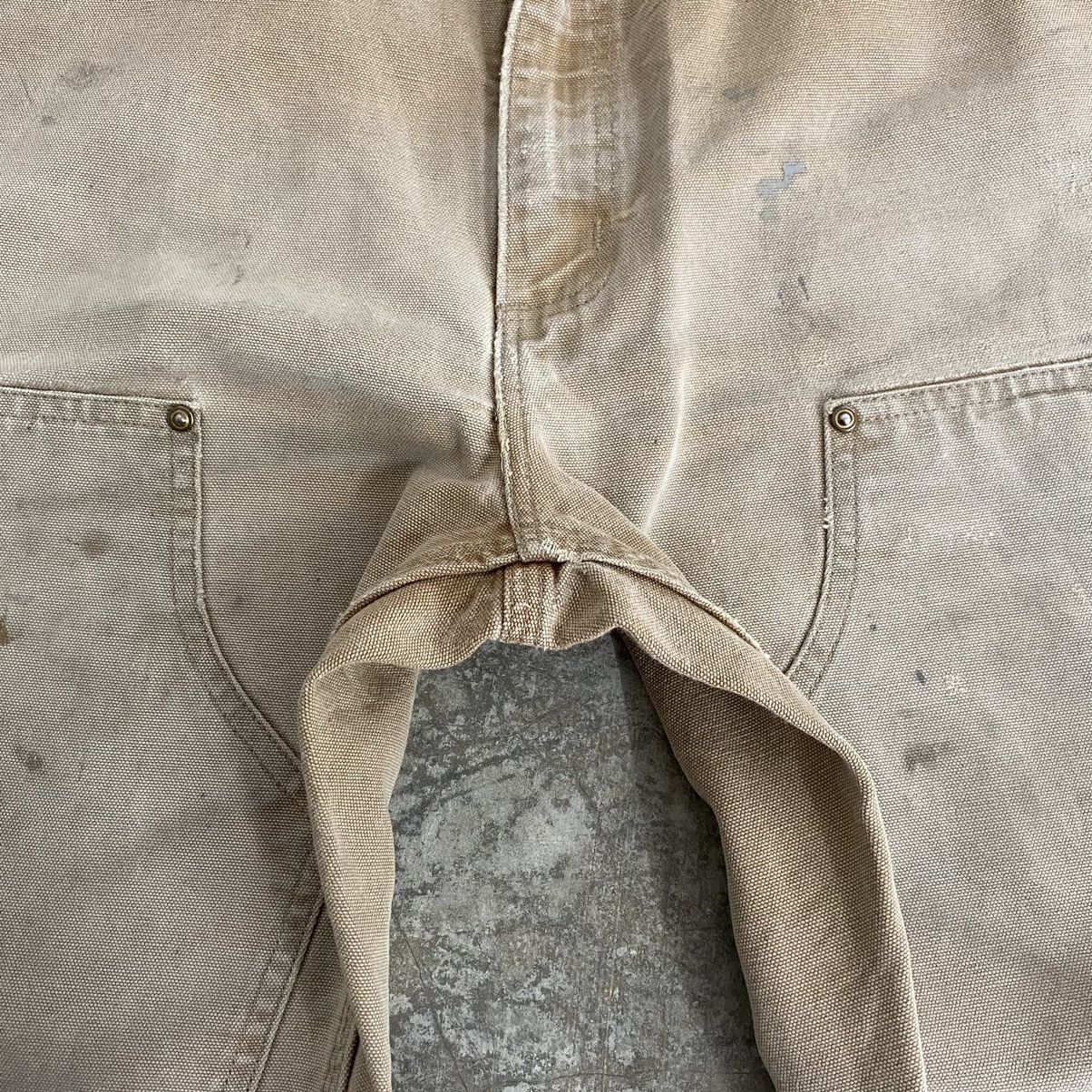 Carhartt VTG Carhartt Double Knee Faded Tan Dirty Carpenter Pants Size US 35 - 13 Thumbnail