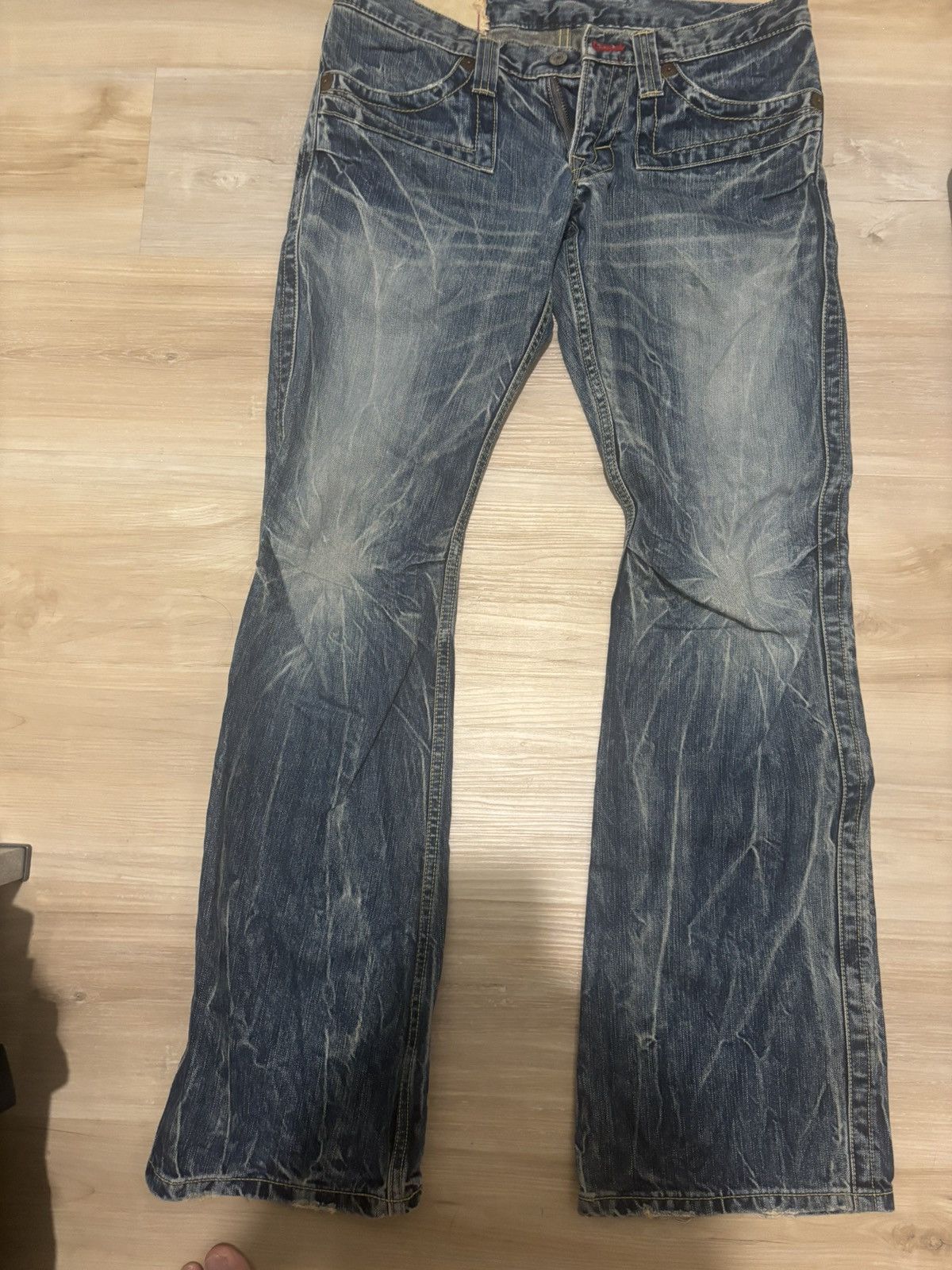Other Distressed flared denim Size 29" - 1 Thumbnail