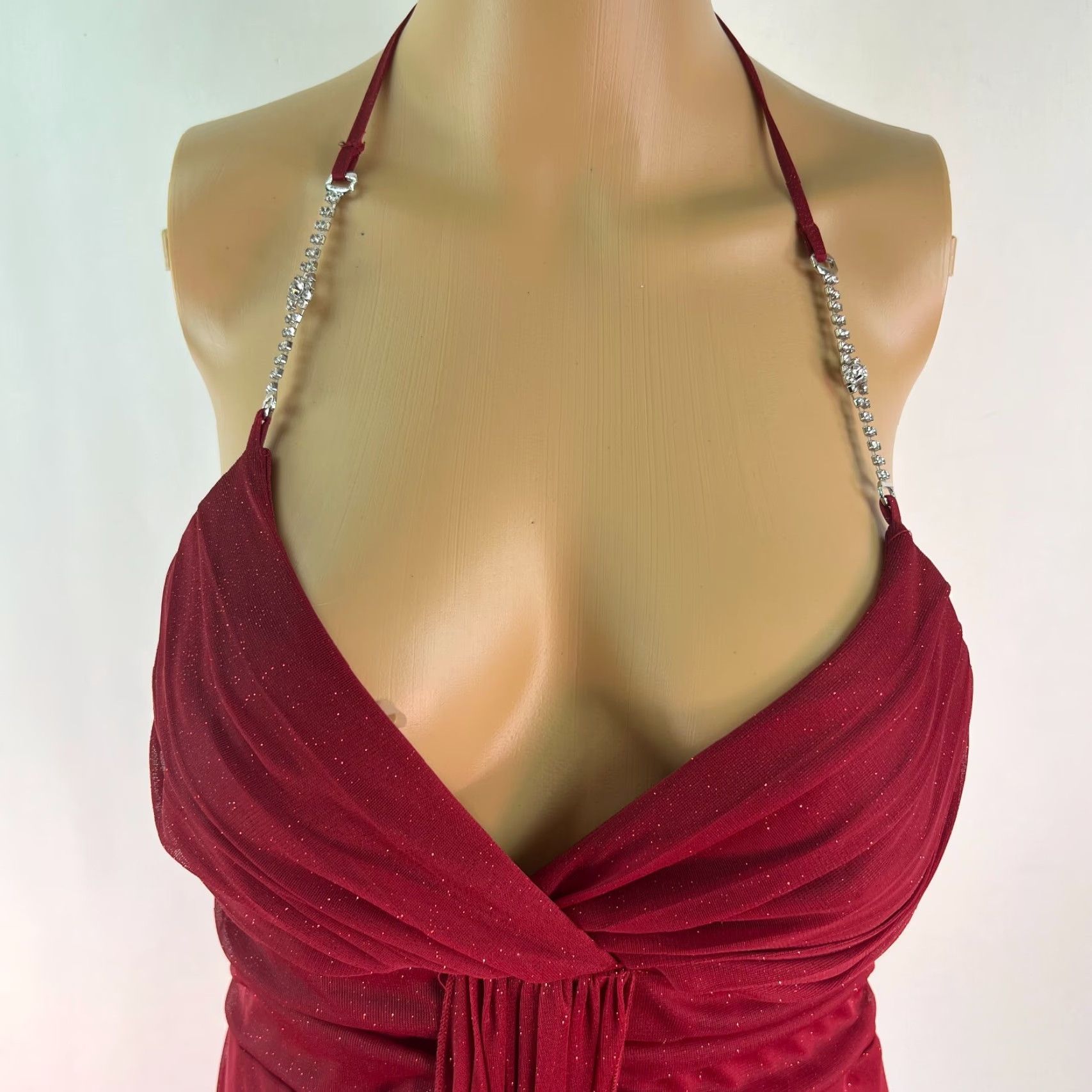 Vintage Speechless Womens Dress V-Neck Sleeveless Red Cocktail M Size M / US 6-8 / IT 42-44 - 3 Thumbnail