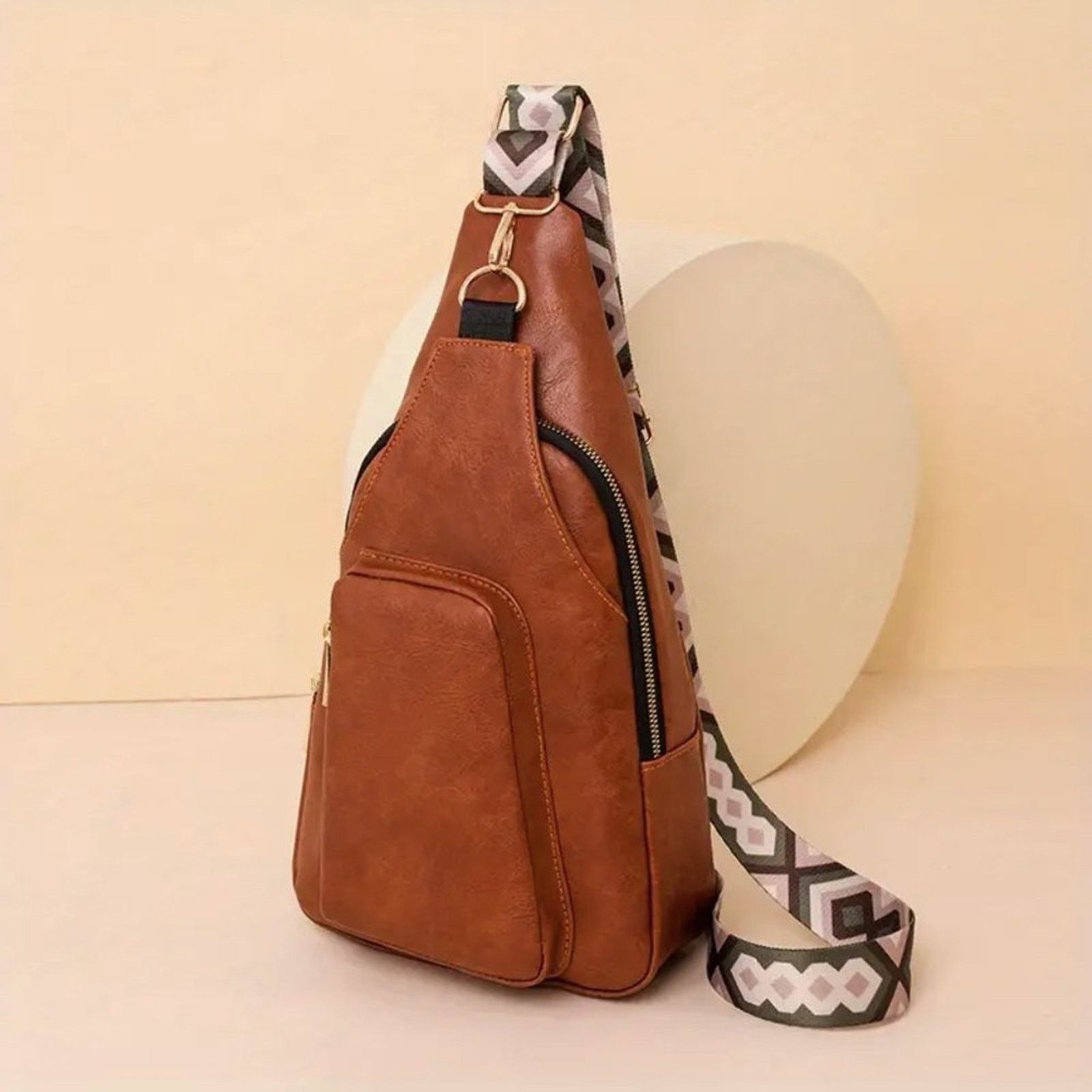 Other Vintage Bohemian Crossbody Bag - Beige Size ONE SIZE - 8 Thumbnail